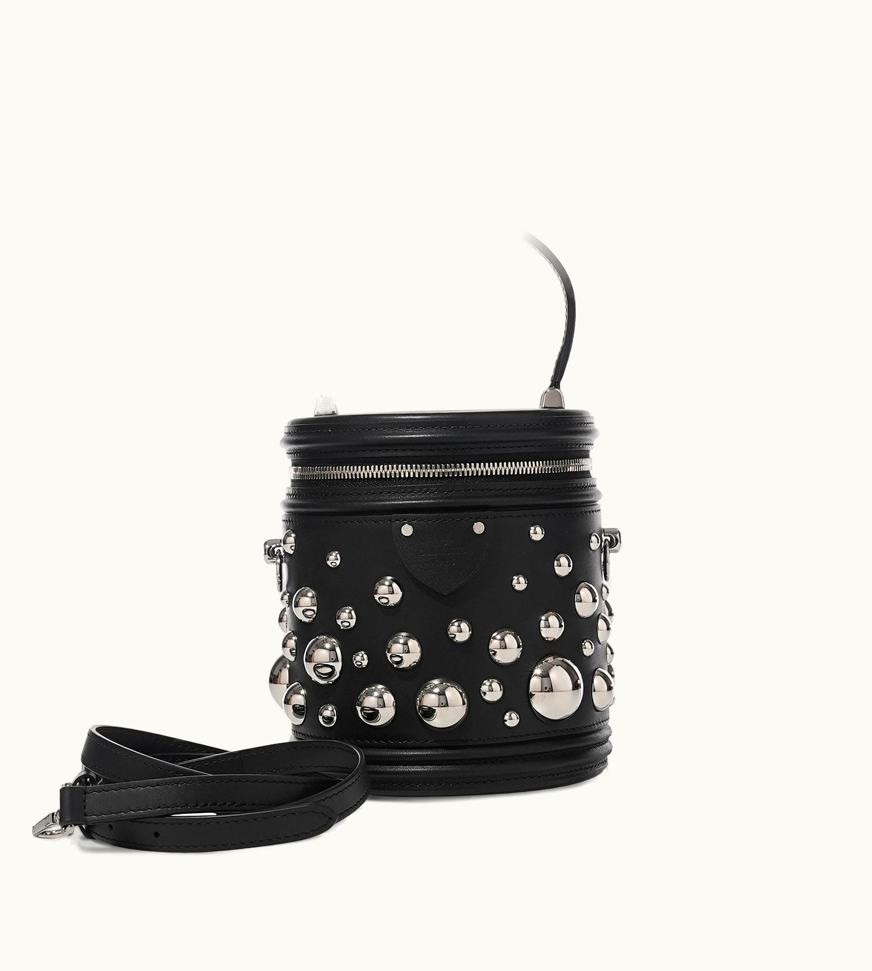 Louis Vuitton 2023 Cannes Silver Hardware: Louis Vuitton Half-Spheres in Black Calfskin and Silver Metal