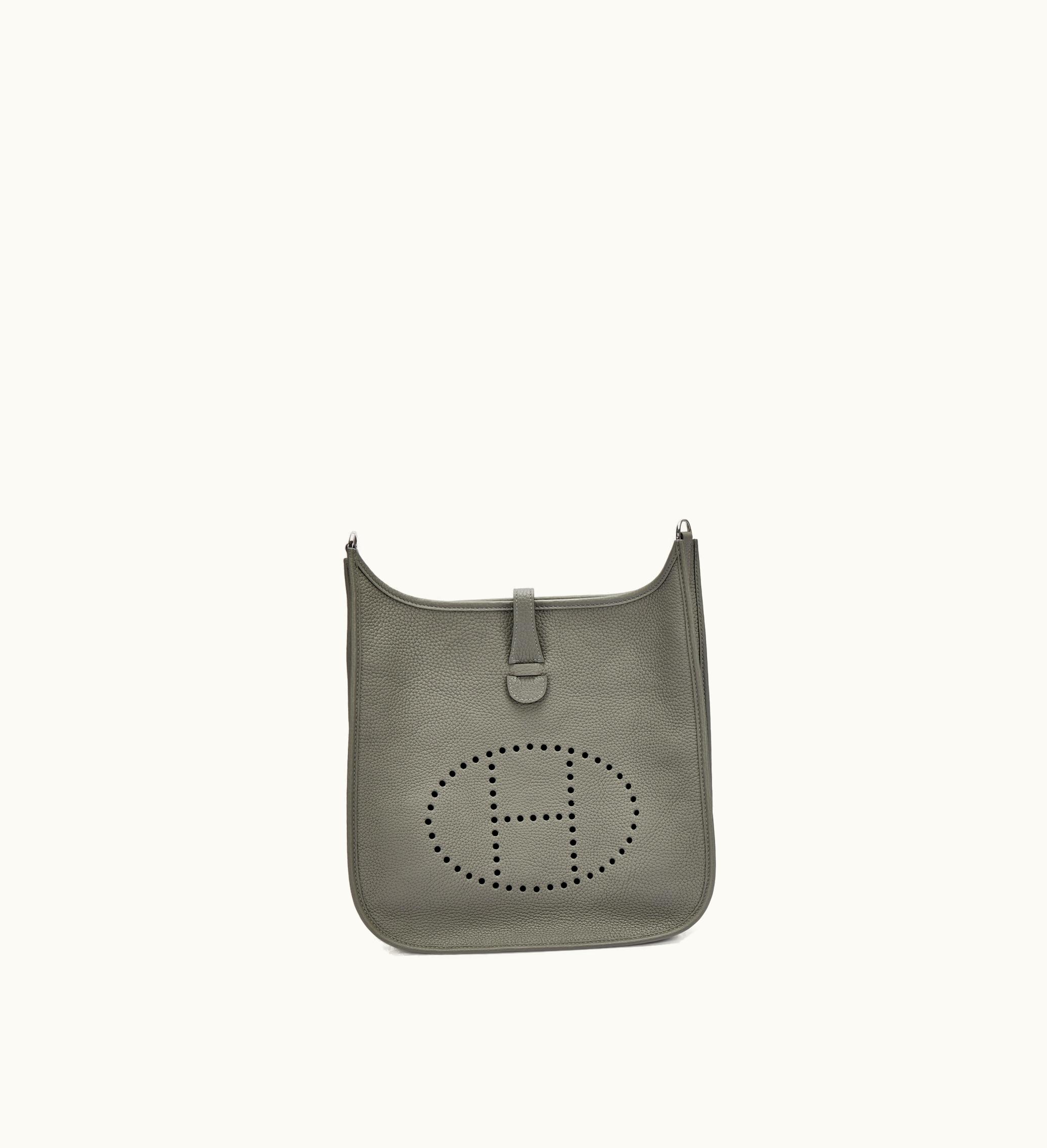 Hermès Gray Meyer Clémence Evelyne III 29 Palladium Hardware, 2022 and Twilly