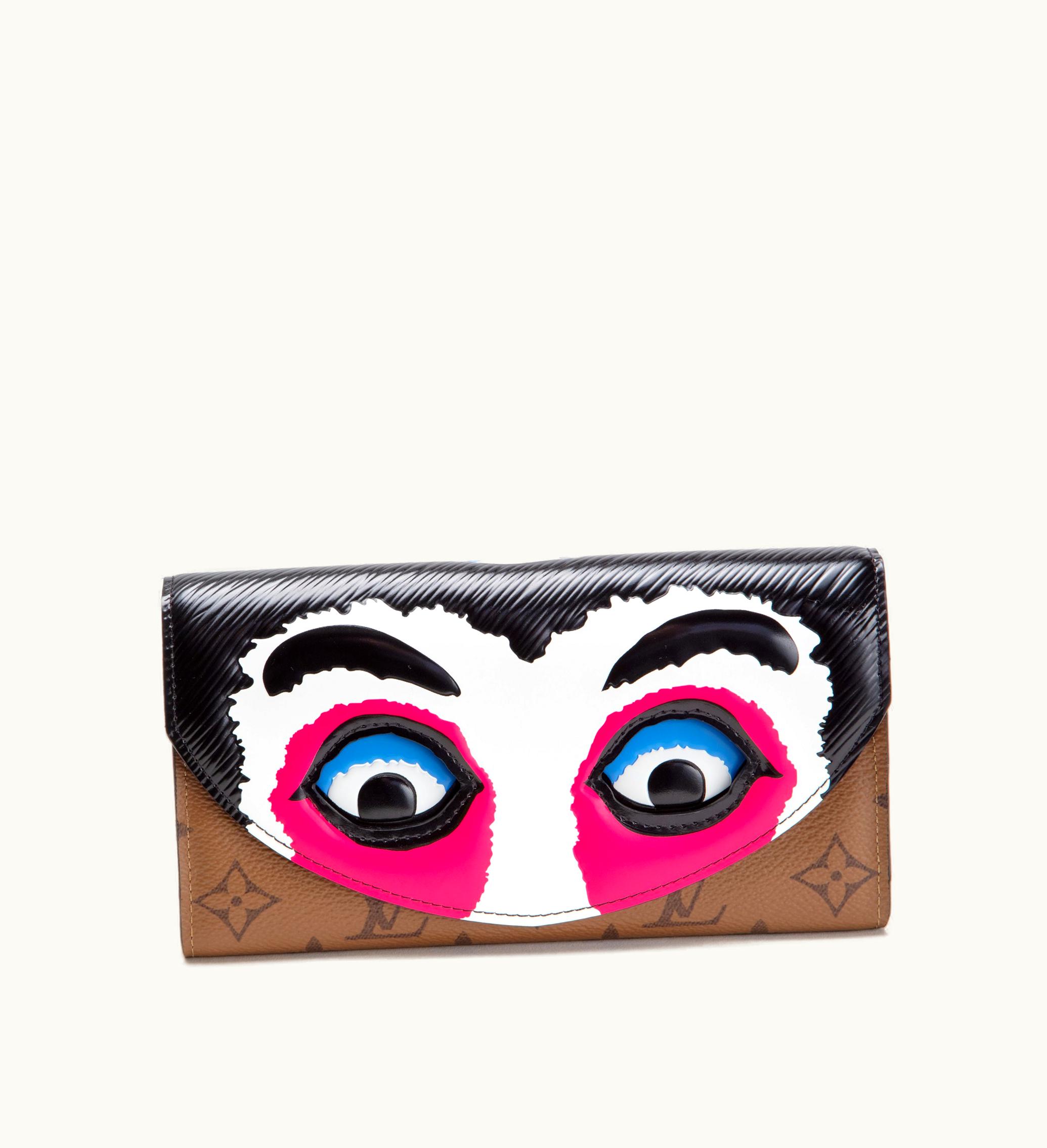 Louis Vuitton Silver Hardware 2018 Louis Vuitton Multicolor Epi and Reverse Monogram Coated Canvas Kabuki Mask Sarah Wallet