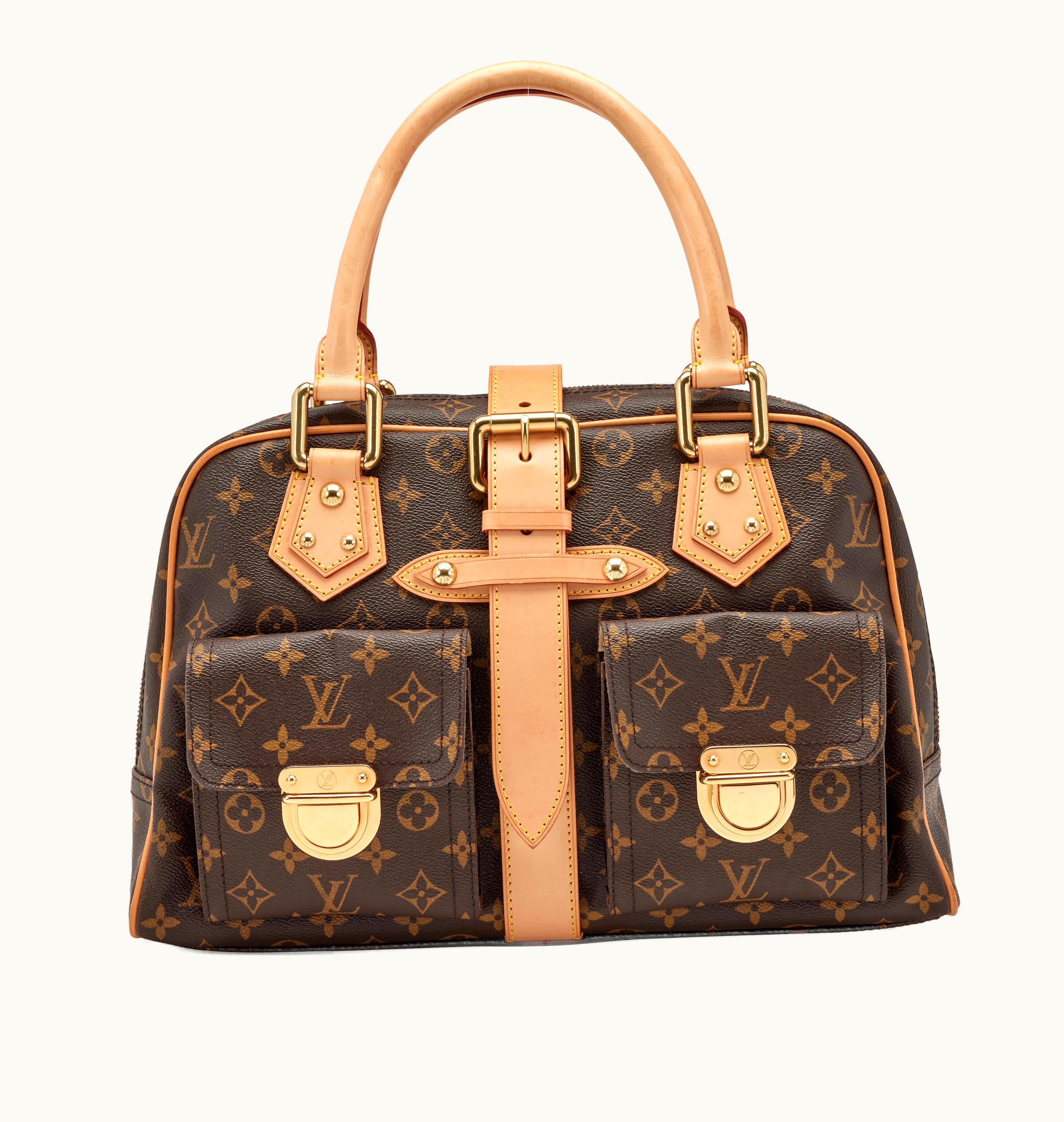 Louis Vuitton Manhattan GM Shoulder Bag with Gold Hardware, crafted in 2005, featuring the iconic Monogram Coated Canvas design