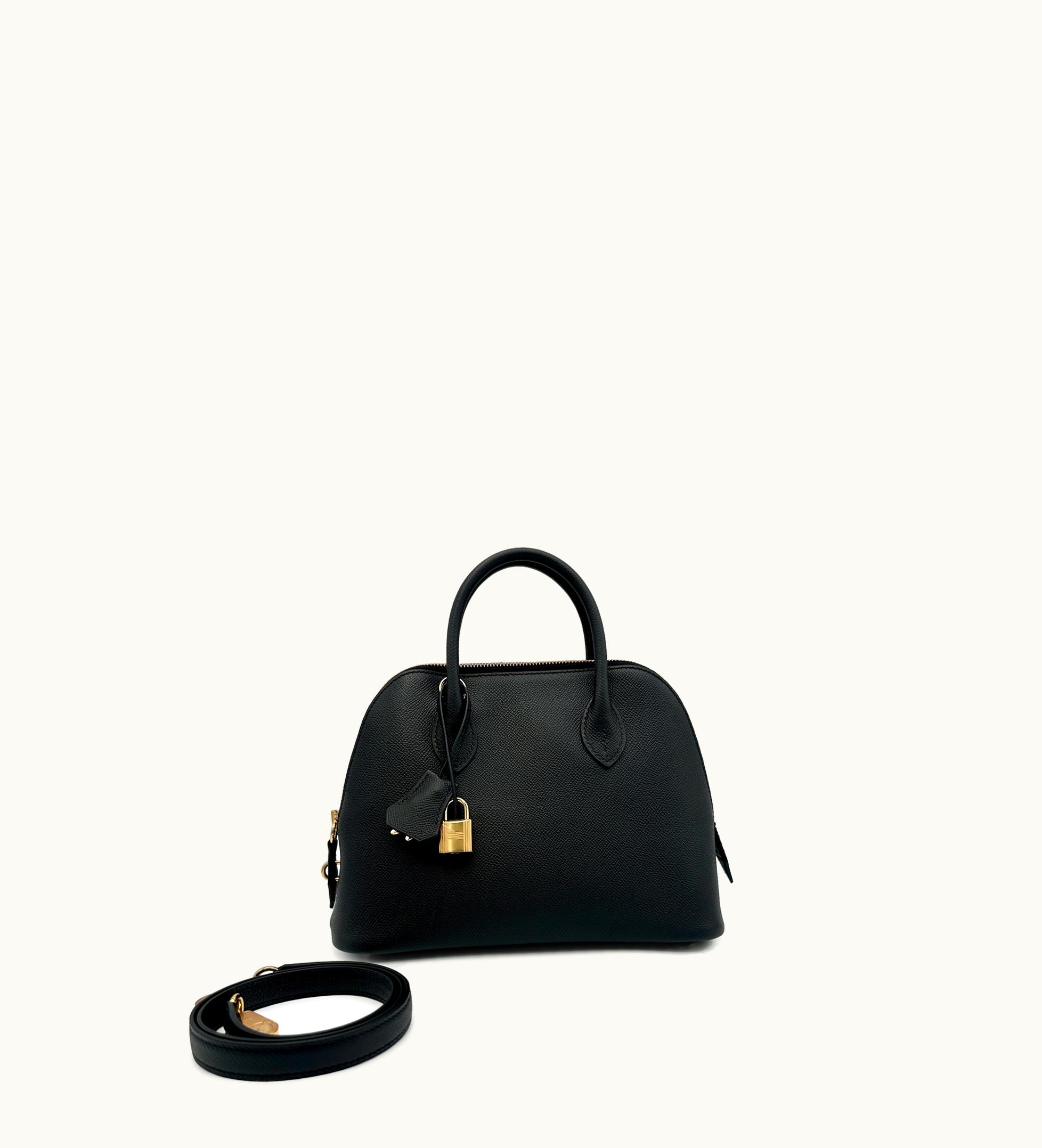 Hermès Epsom Bolide 1923 25 with Gold Hardware in Black, 2023