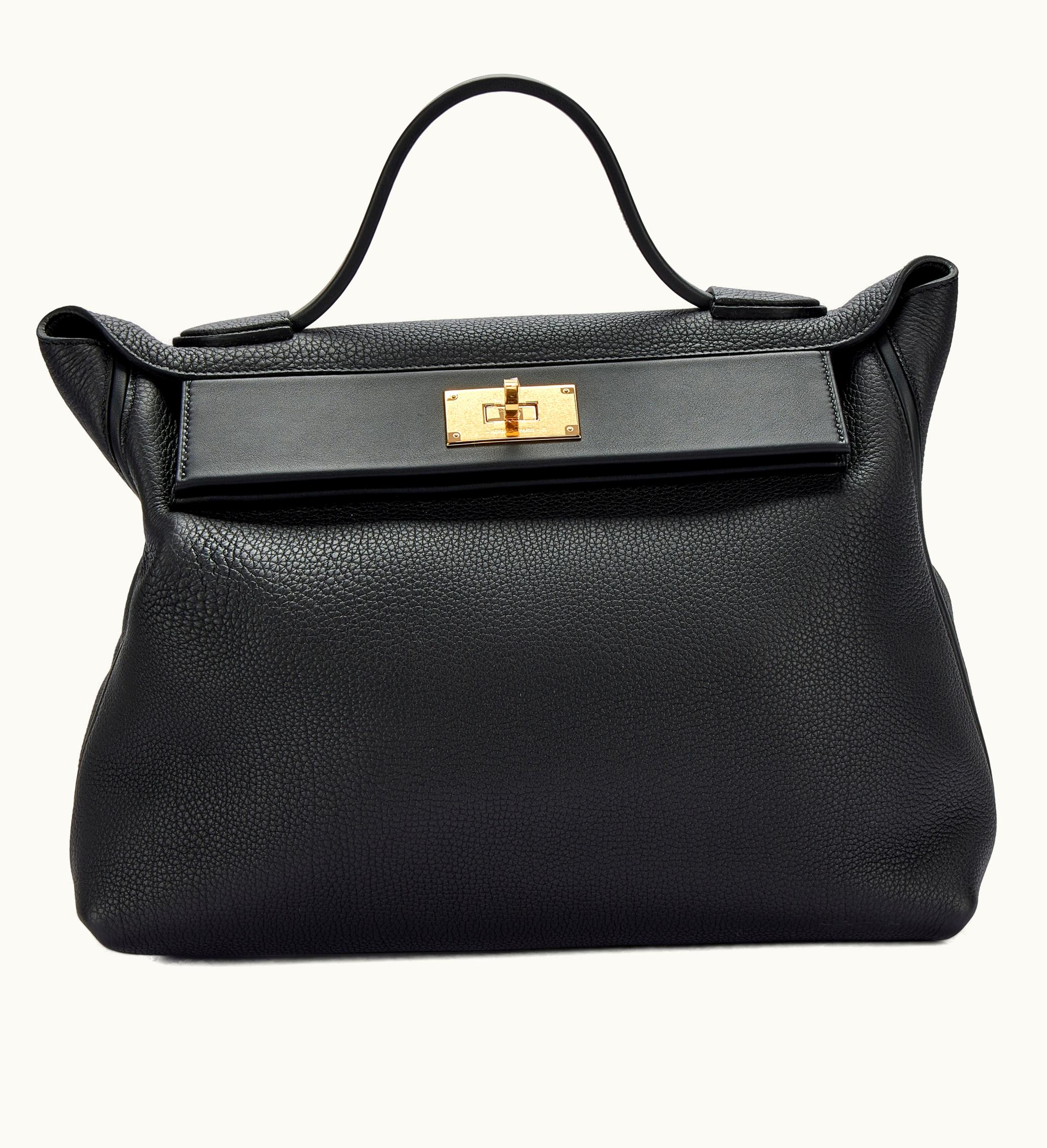Hermès 2022 Hermès Black Togo and Swift 24/24 35 Gold Hardware