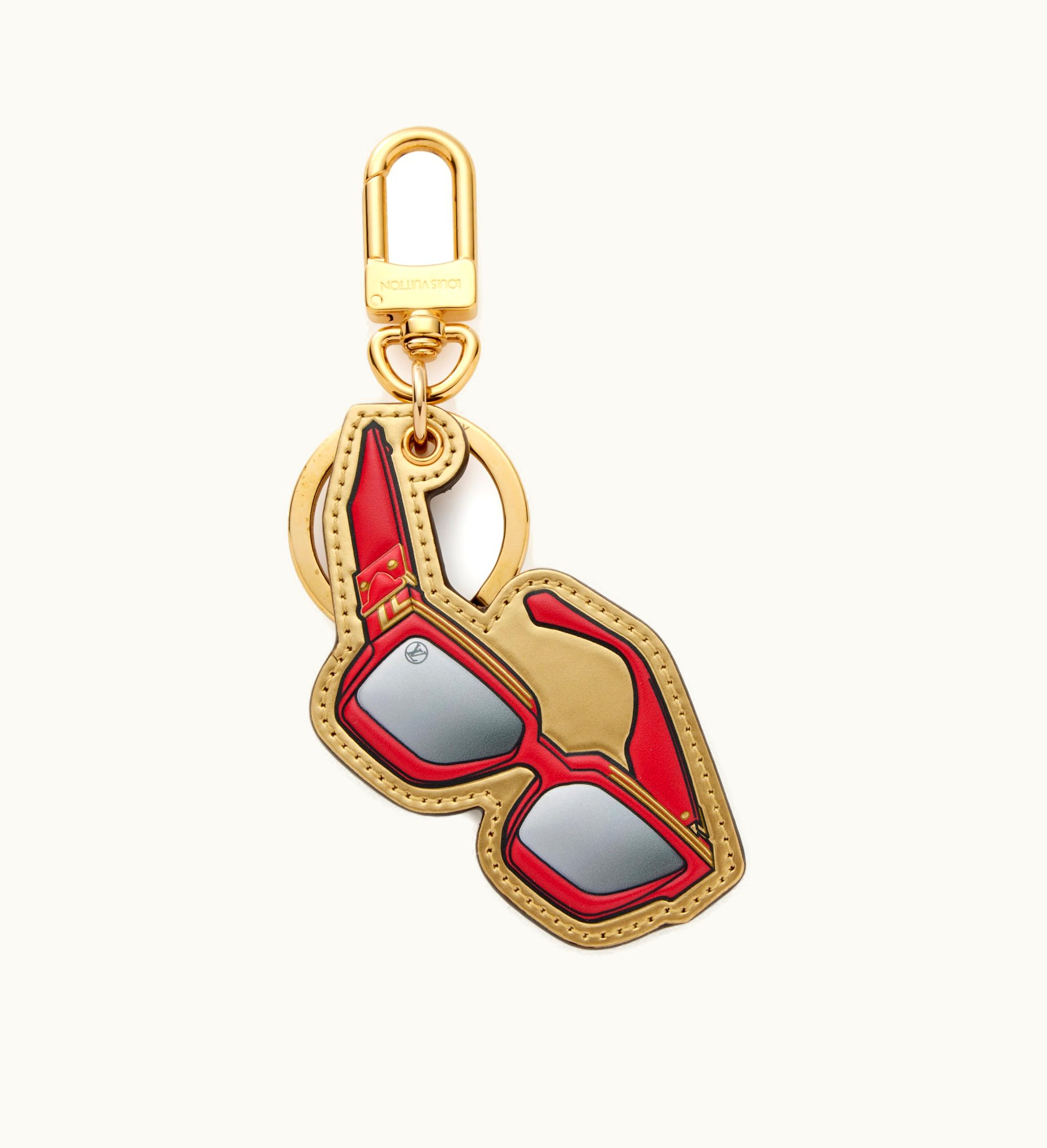 Louis Vuitton Louis Vuitton Gold Hardware Louis Vuitton Millionaire Sunglasses Keychain, crafted with Multicolor Monogram Coated Canvas and Leather