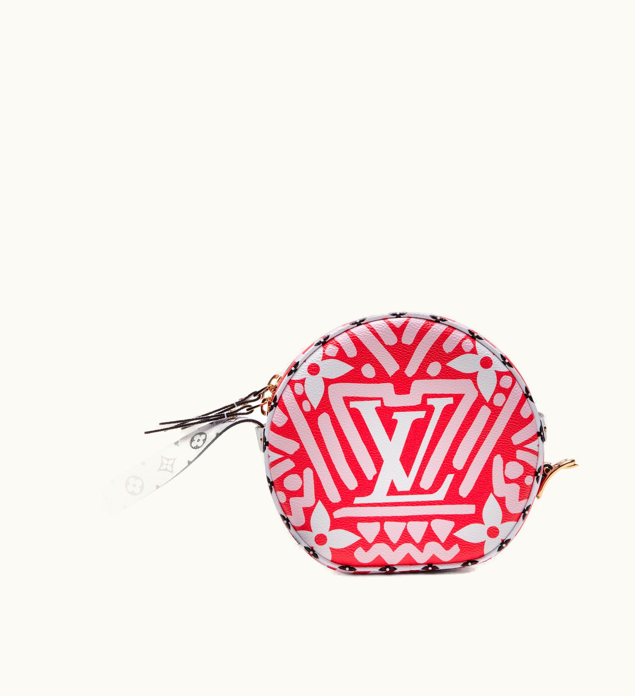 Louis Vuitton Louis Vuitton 2020 Crafty Giant Monogram Coated Canvas Boîte Chapeau Souple PM Gold Hardware by Louis Vuitton in Red, White, Black, and Pink