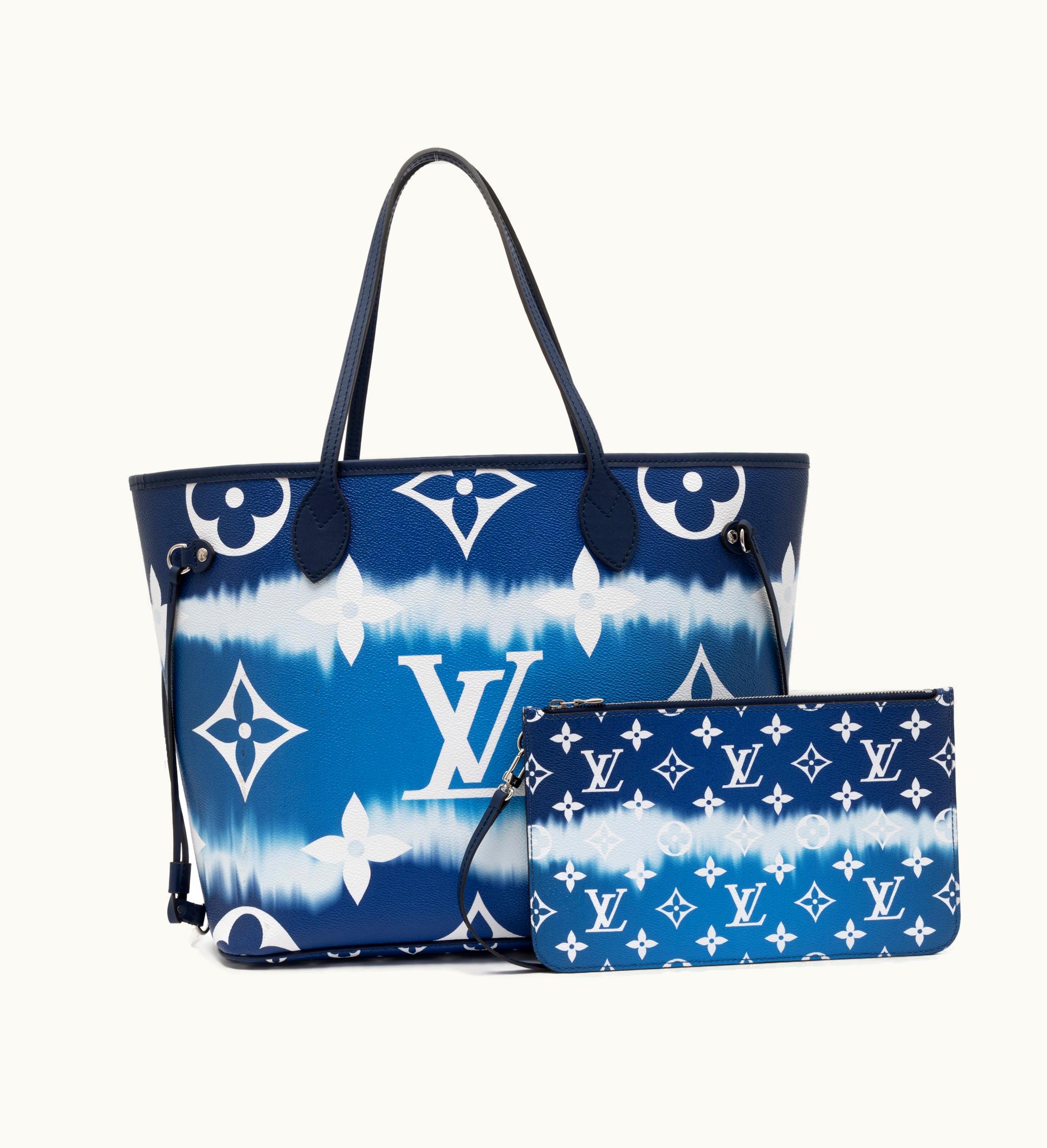 Louis Vuitton Louis Vuitton Neverfull MM in Blue Monogram Escale Coated Canvas with Silver Hardware, from 2020