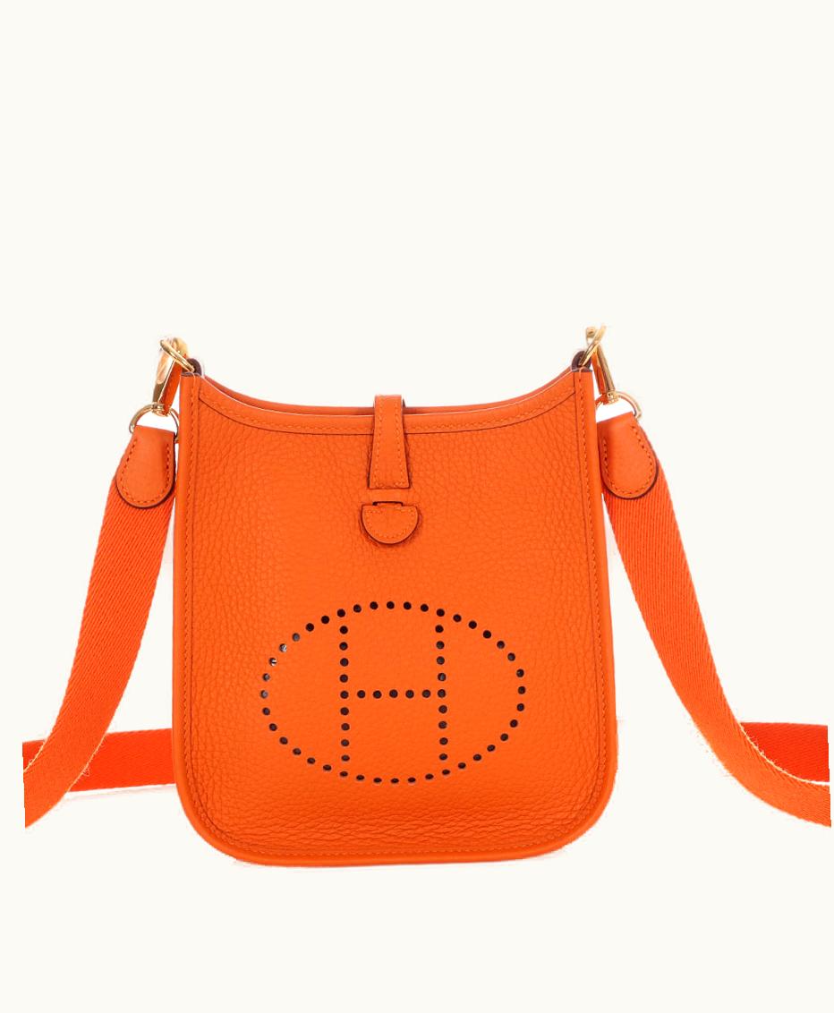 Hermès Hermès Orange Clemence Evelyne TPM 16 Gold Hardware by Hermès, year 2023