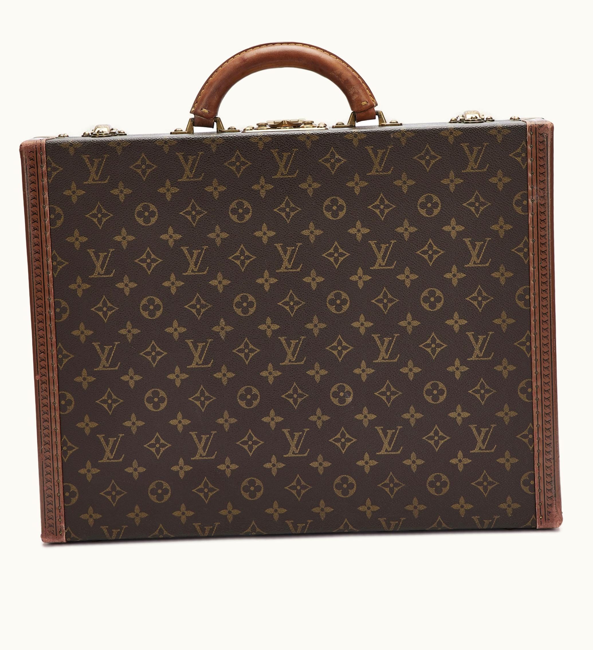 Louis Vuitton Louis Vuitton Brown Monogram Canvas Cotteville 45 Trunk Case Gold Hardware
