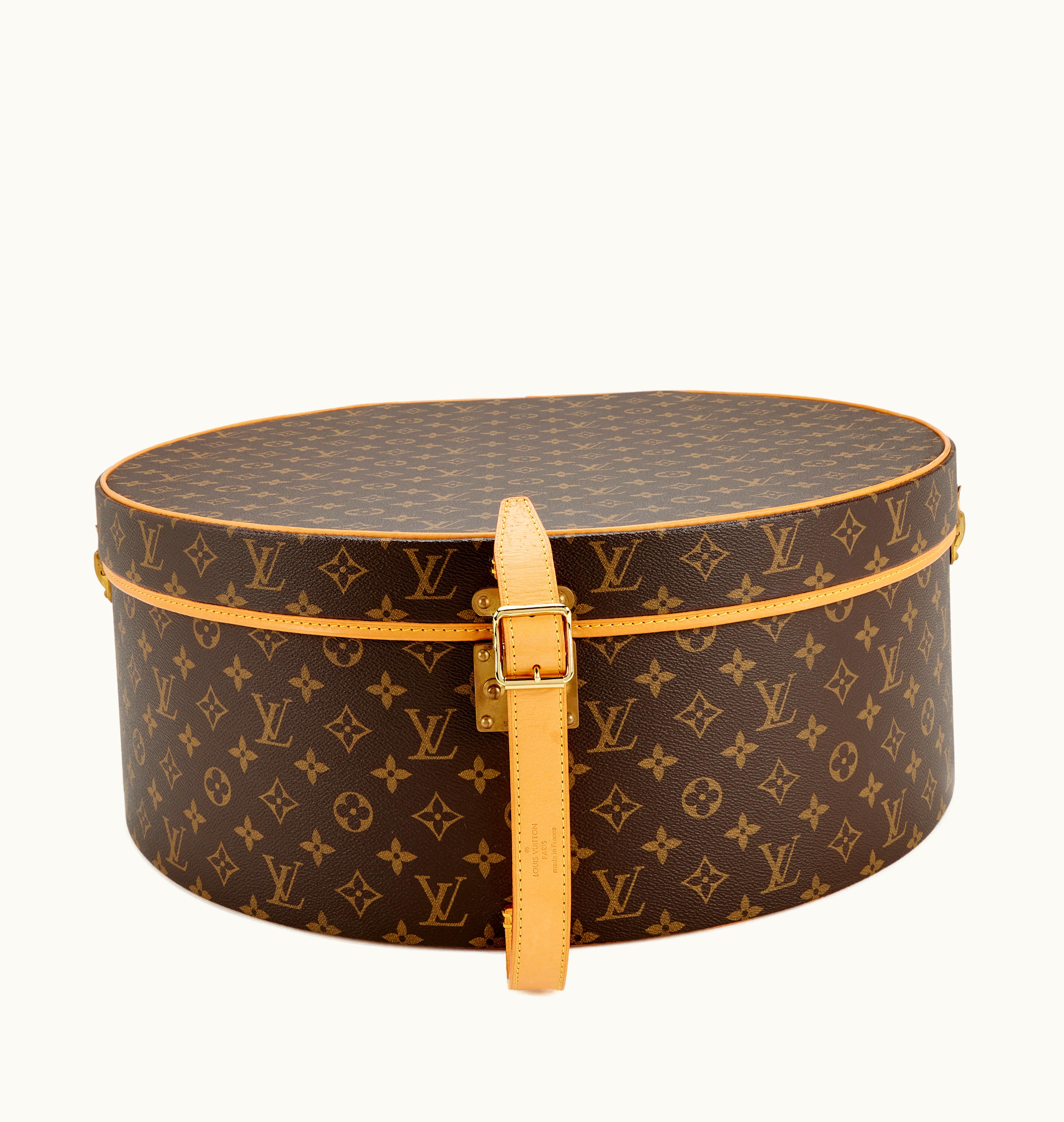 Louis Vuitton Louis Vuitton Boite Chapeaux 50 with Brown Monogram Canvas and Gold Hardware