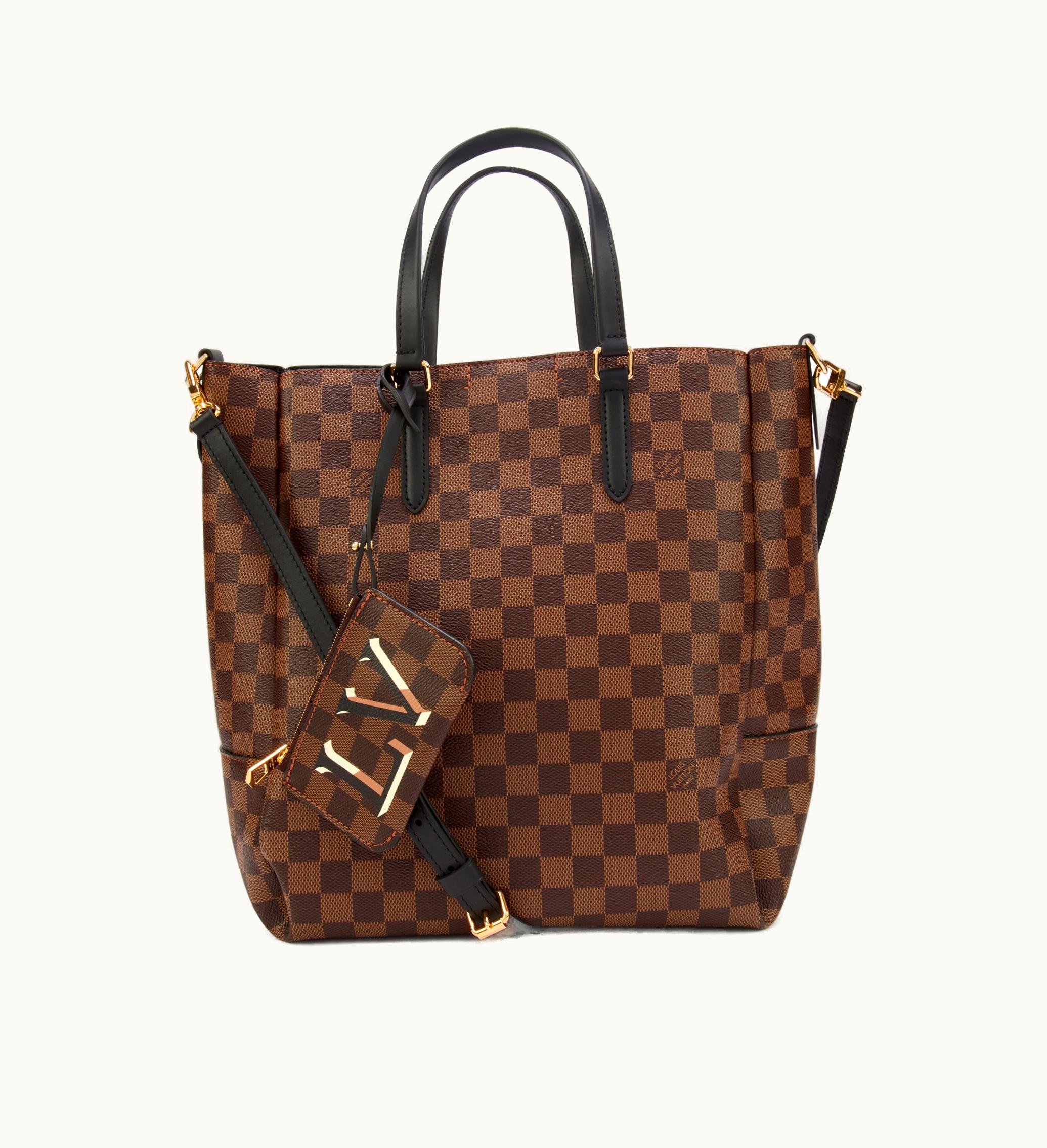 Louis Vuitton Louis Vuitton 2021 Louis Vuitton Belmont MM with Gold Hardware, featuring Damier Ebene Coated Canvas