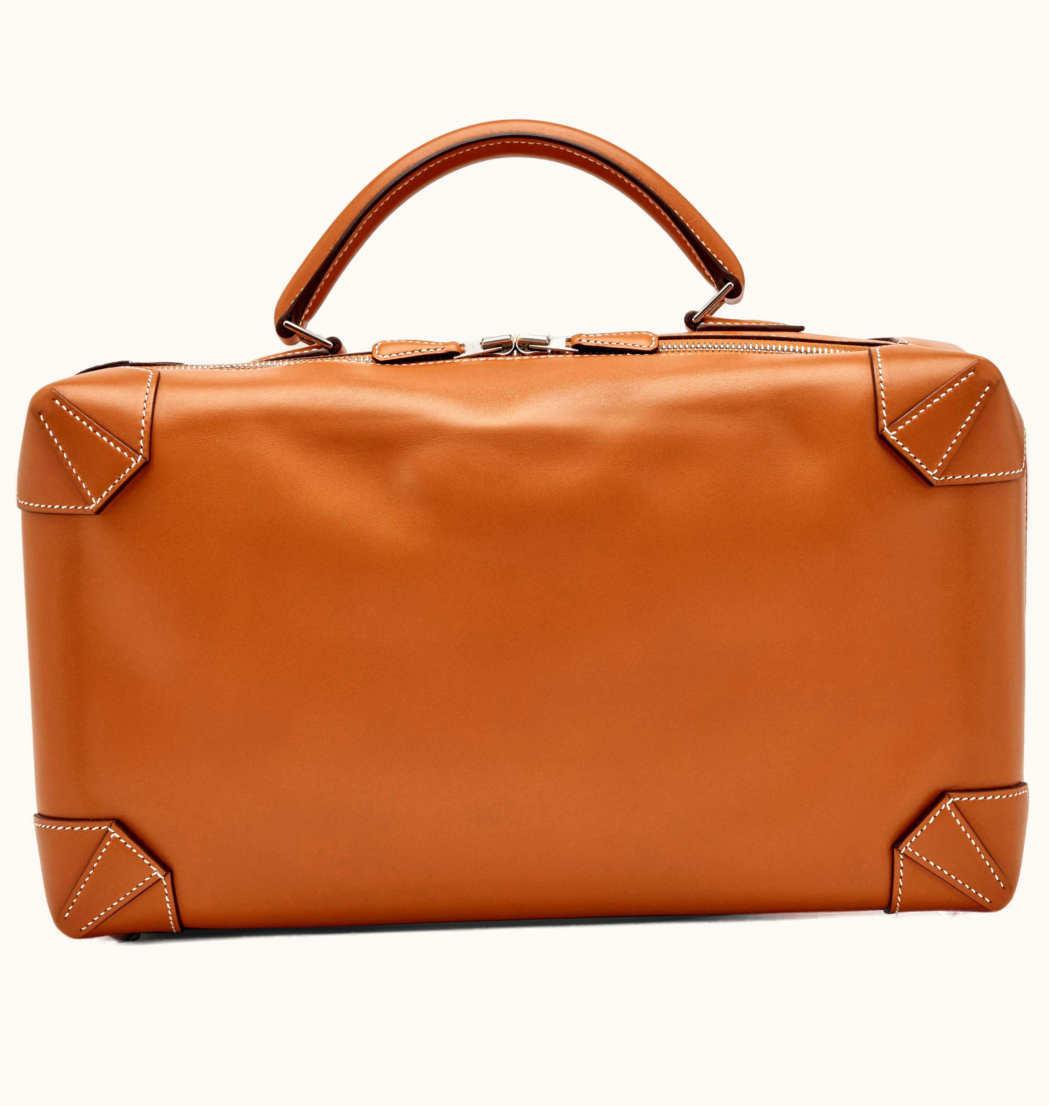 Hermès Hermès '2013 Hermès Maxibox 37 with Palladium Hardware in Gold Tadelakt'