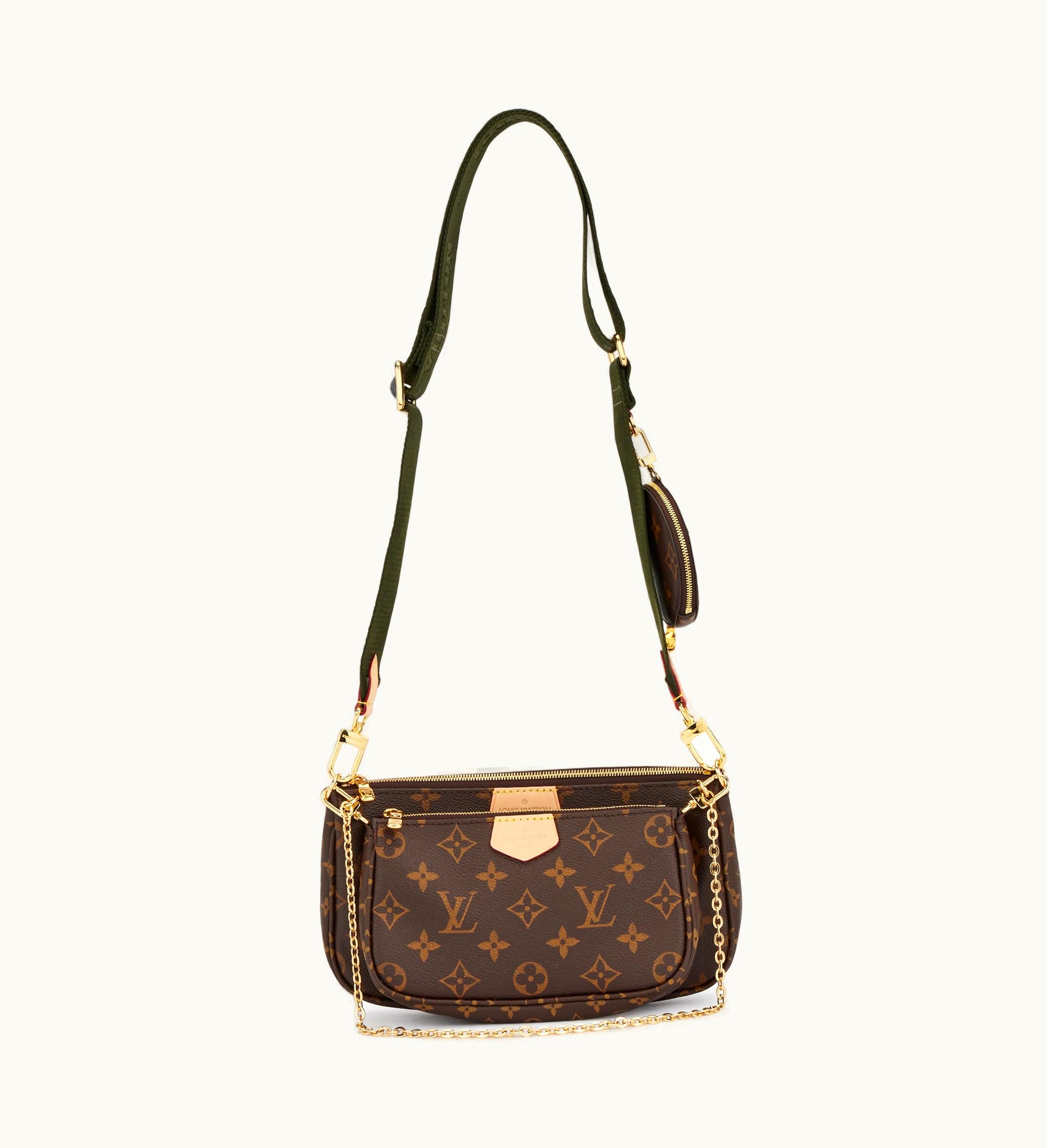 Louis Vuitton Louis Vuitton 2021 Louis Vuitton Monogram Canvas Multi Pochette Accessories Gold Hardware in Khaki and Brown