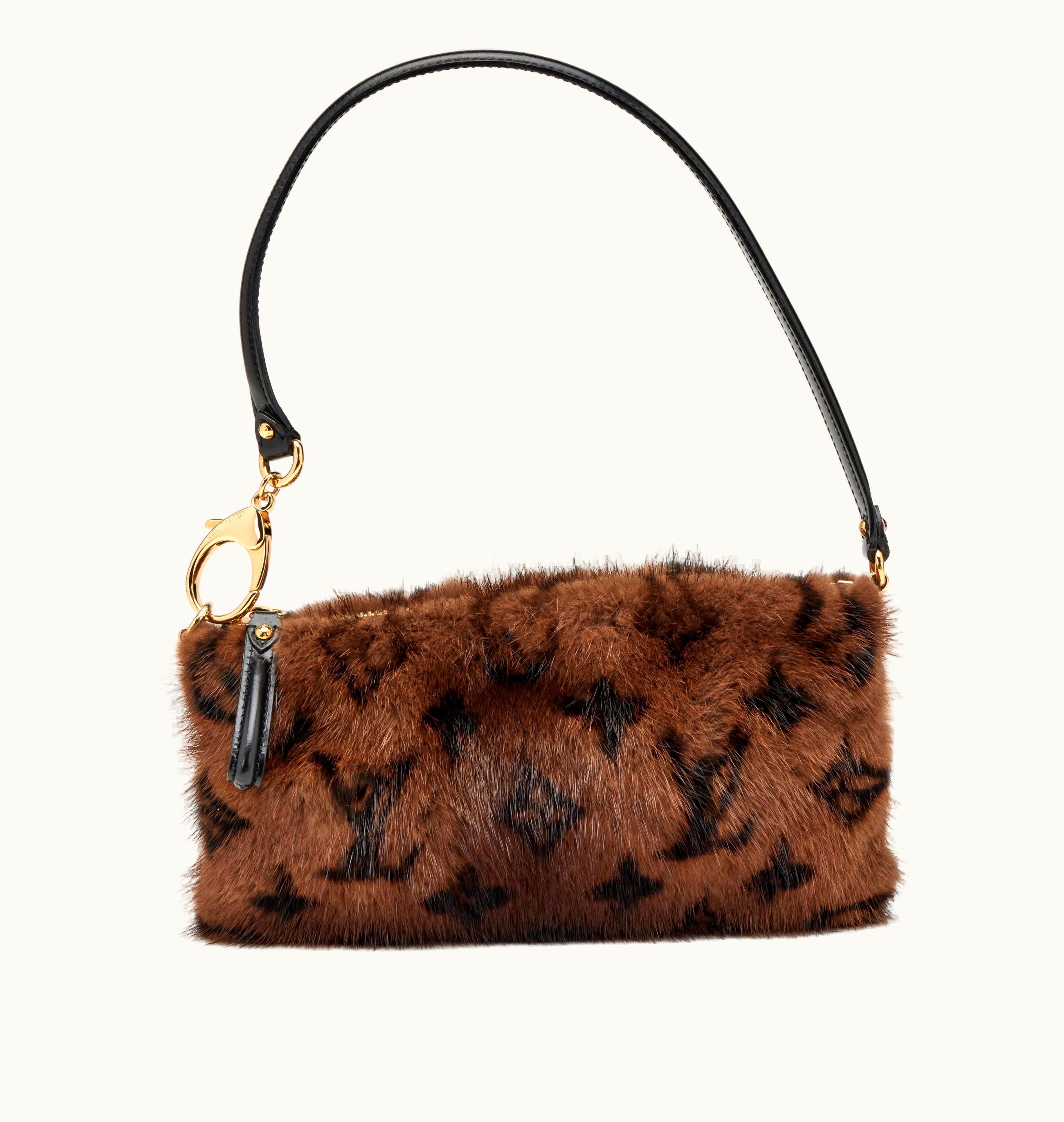 Louis Vuitton Louis Vuitton Milla Pochette Vision in Monogram Mink with Gold Hardware, produced in 2009