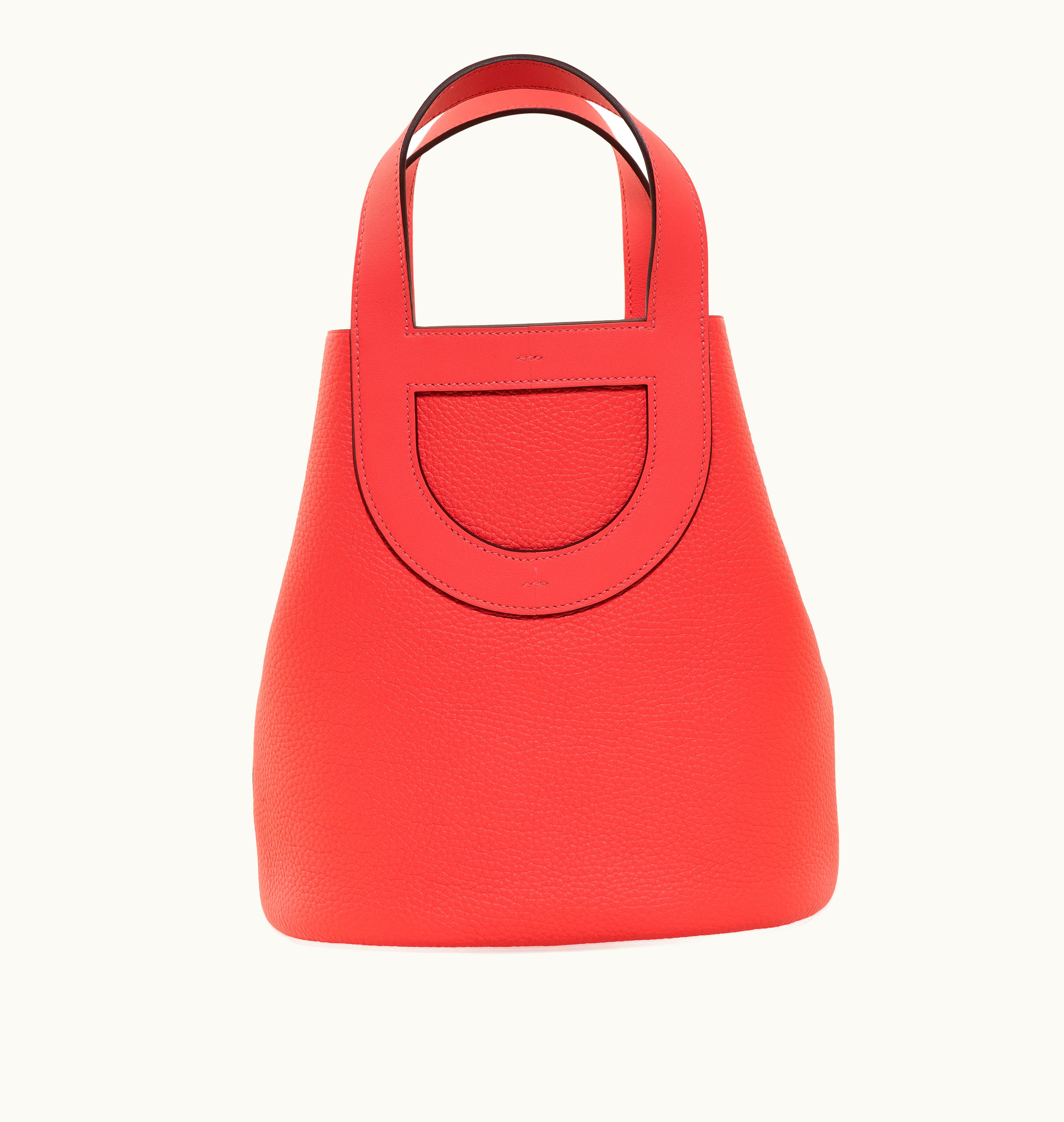 Hermès Hermès Rose Texas Clemence and Swift In-the-Loop 23 Palladium Hardware, 2022 -> 2022 Hermès Rose Texas Clemence and Swift In-the-Loop 23 with Palladium Hardware