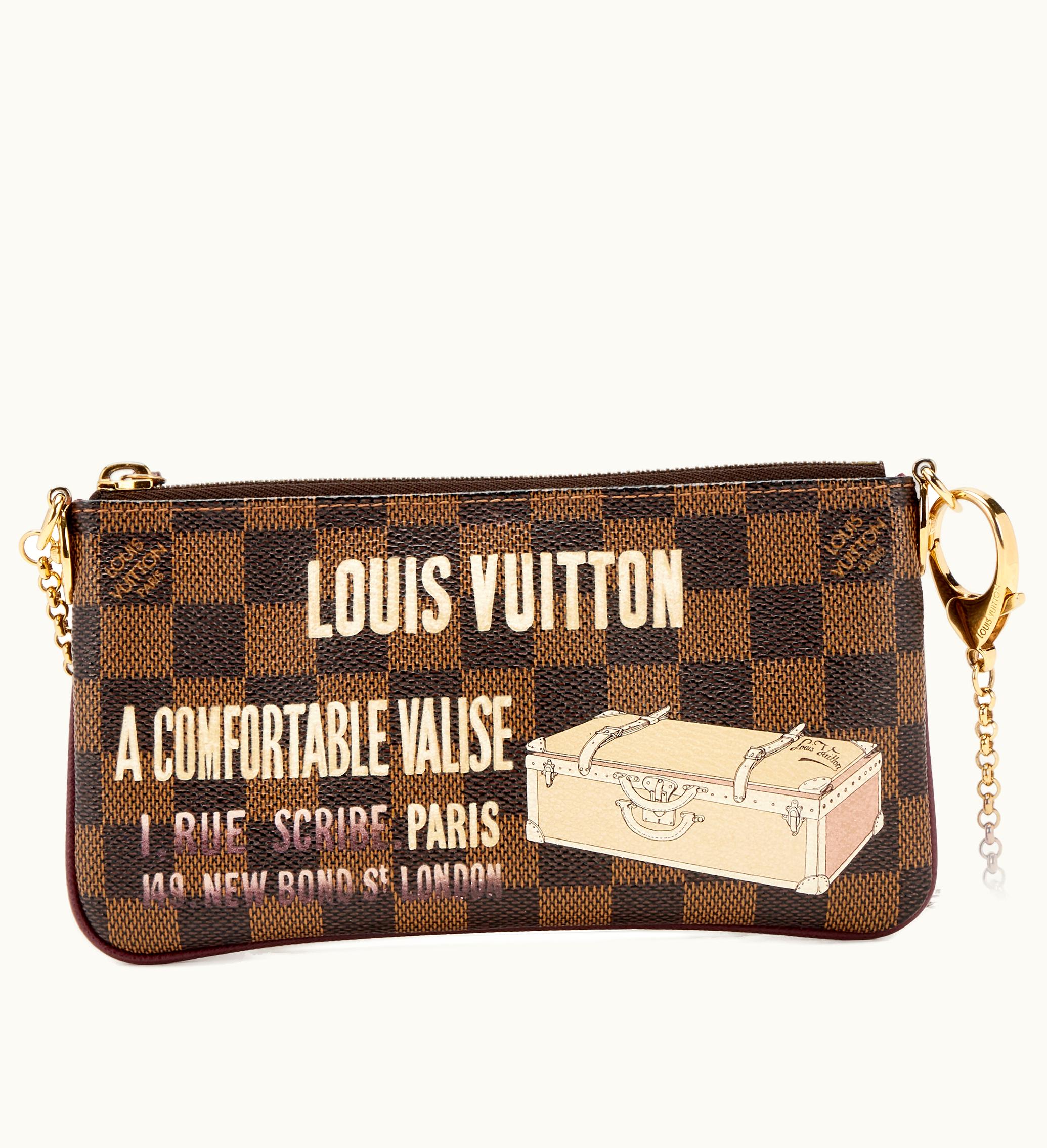Louis Vuitton Louis Vuitton "2010 Louis Vuitton Milla MM Pochette in Ebene Damier Coated Canvas with Gold Hardware"