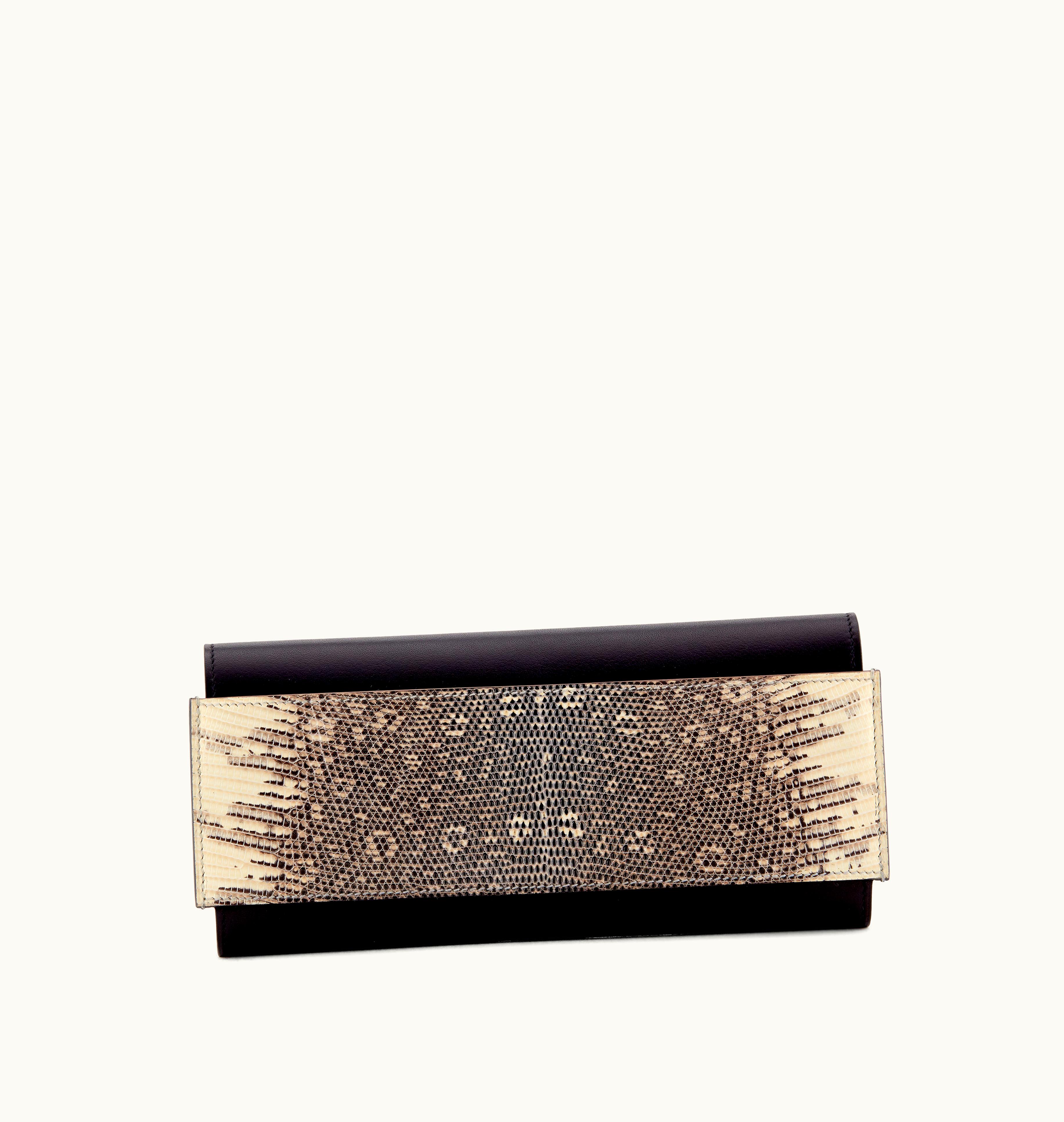 Hermès Hermès Black Swift and Ombré Lizard Passant with Palladium Hardware, 2021