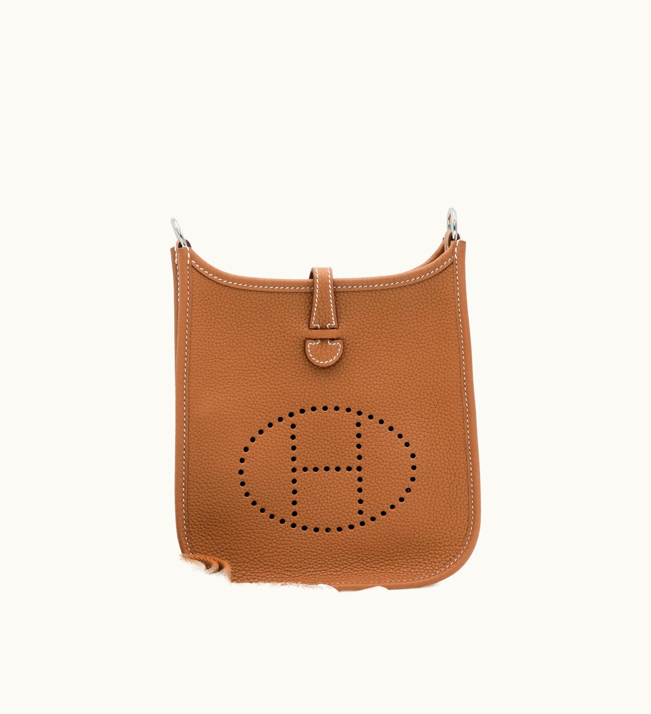 Hermès Hermès 2022 Hermès Gold Maurice Mini Evelyne II TPM with Palladium Hardware