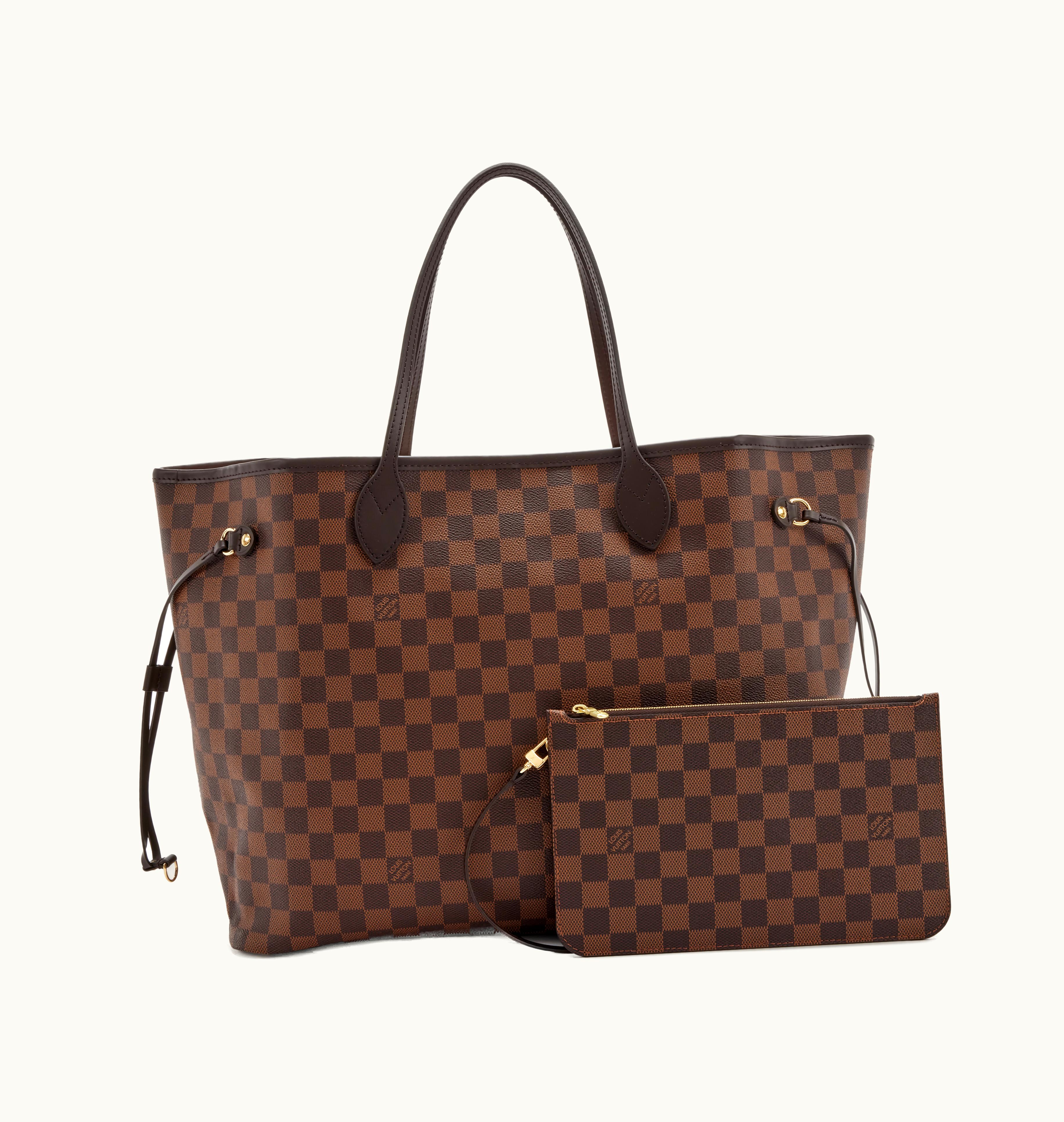 Louis Vuitton Louis Vuitton 2021-2022 Louis Vuitton Ebene Damier Canvas Neverfull GM Goldtone Hardware