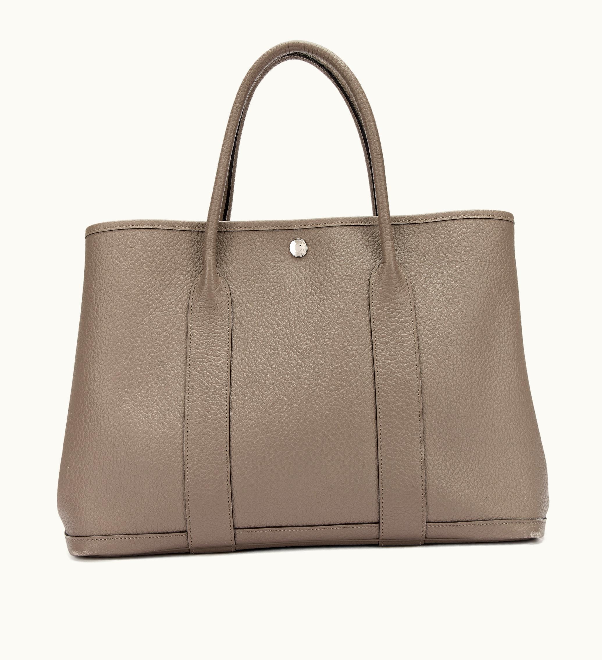 Hermès Hermès Garden Party 36 PM Palladium Hardware in Gris Asphalte Negonda leather, 2018 edition