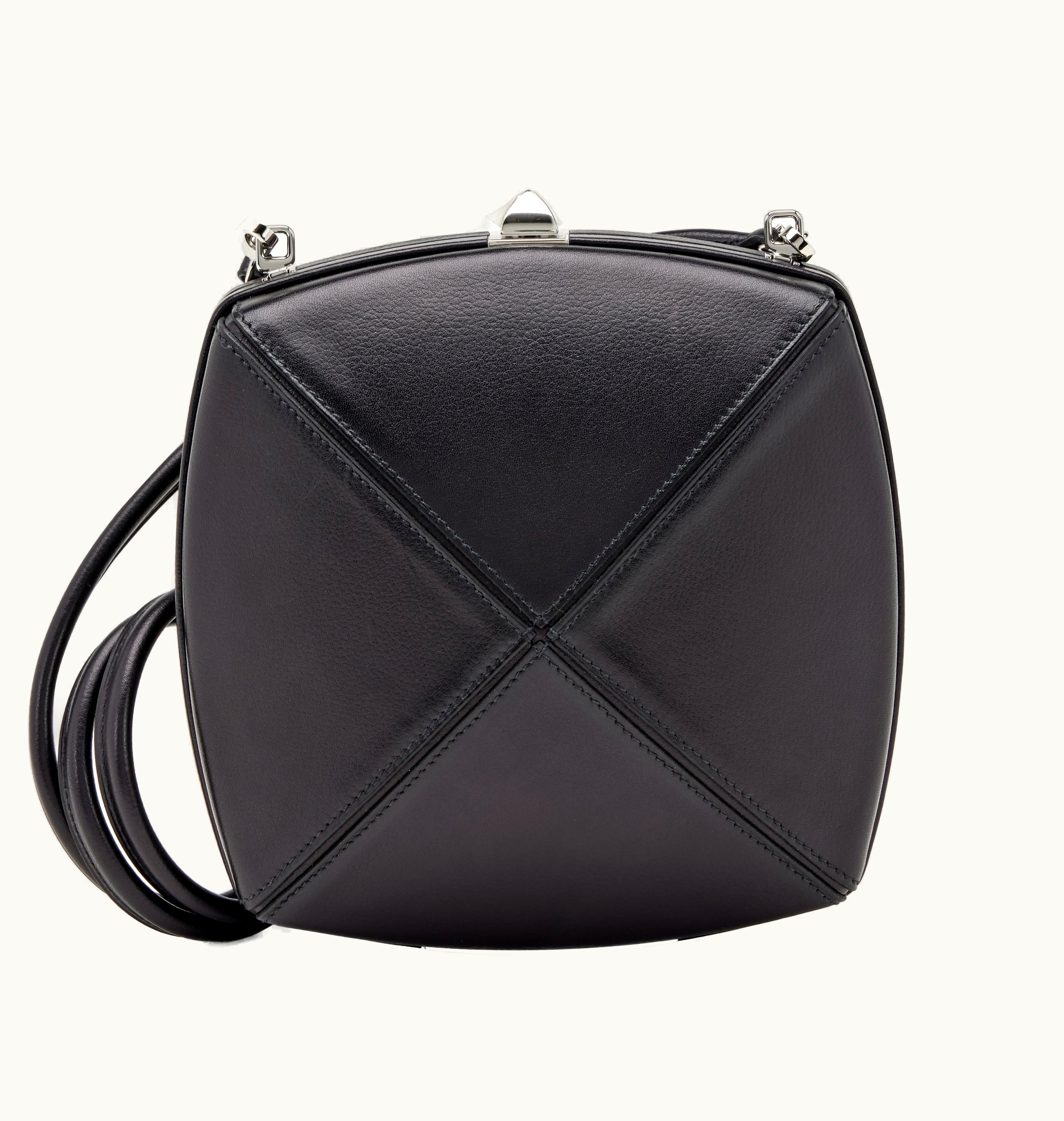 Hermès Hermès 2020 Hermès Medor Clou Minaudiere in Black Villandry with Palladium Hardware