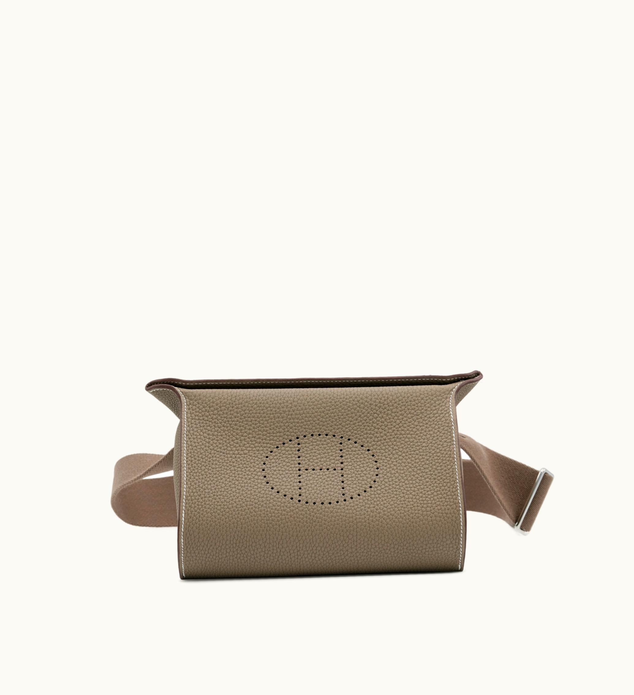 Hermès Hermès Togo Etoupe Videpoches Bag with Palladium Hardware, 2023