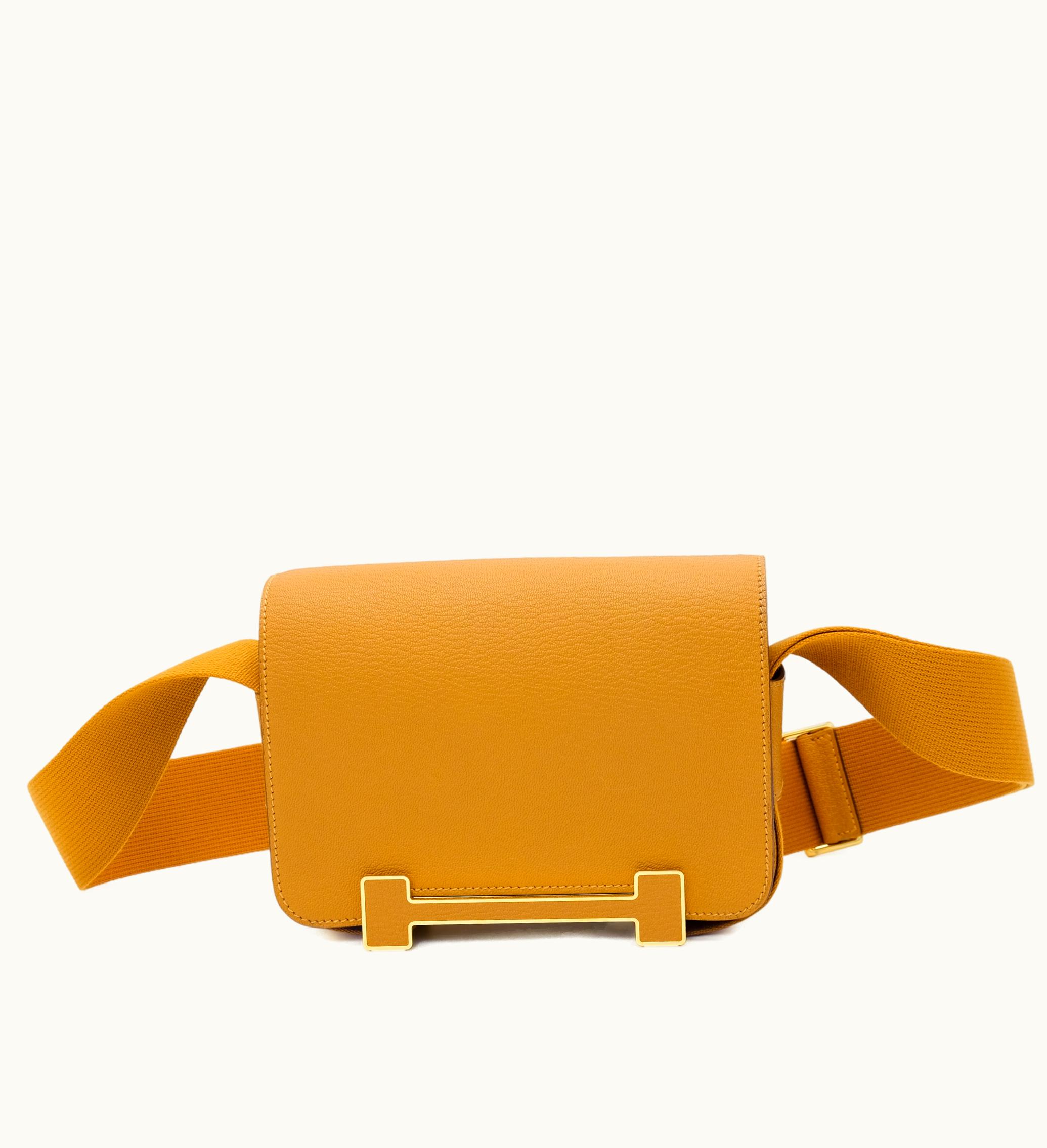 Hermès Hermès Caramel Chèvre Mysore Geta with Gold Hardware, 2023 edition