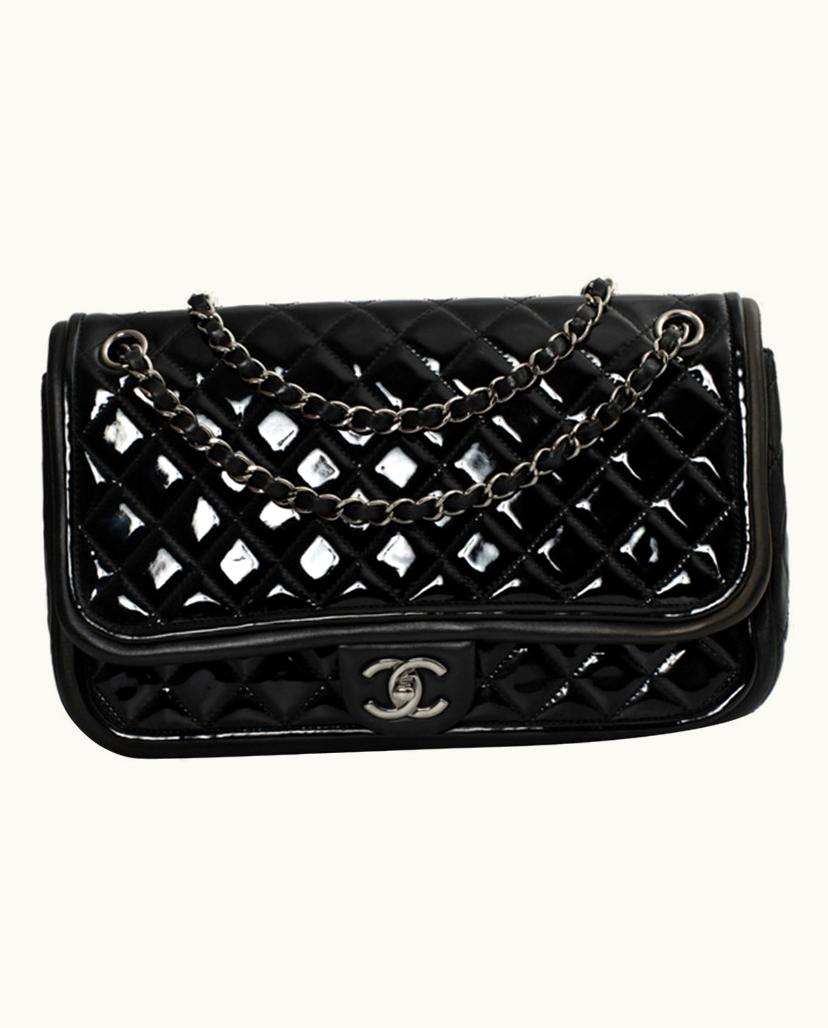 Chanel Chanel Timeless Flap Bag Patent Leather Black
