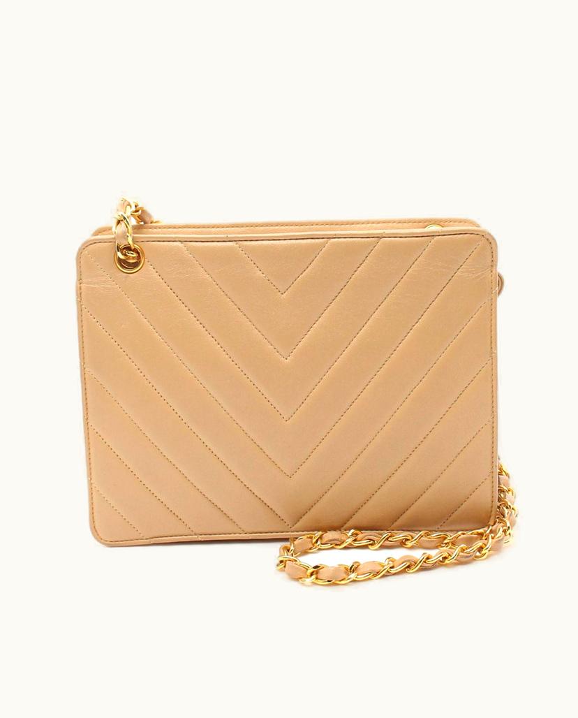 Chanel Chanel Vintage Shoulder Bag In Beige