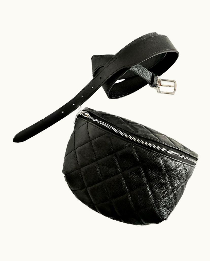 Chanel Chanel Uniform Belt Bag Grained Calfskin Black