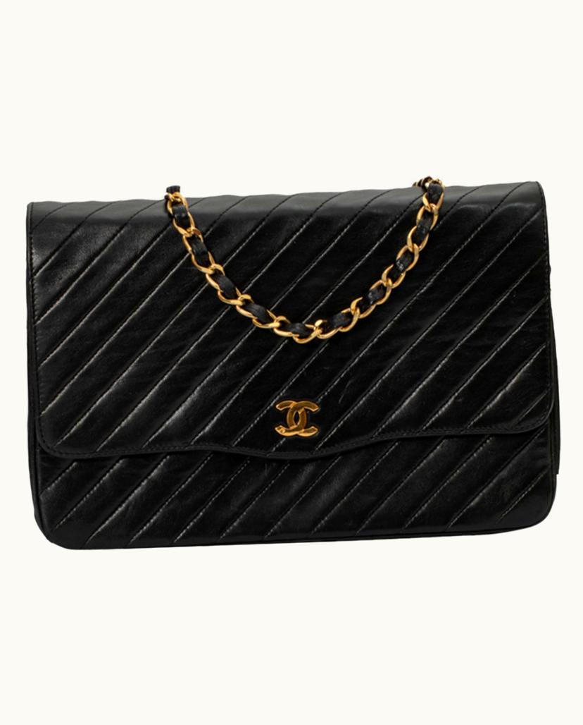 Chanel Chanel Timeless Flap Bag Leather in Black and Burgundy