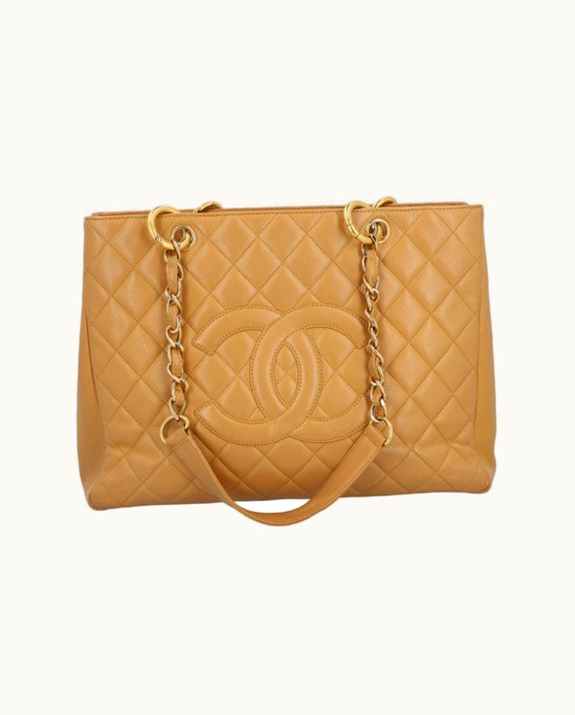 Chanel Chanel Collection 2008/2009 GST Shopping Tote Beige Leather Shoulder Bag