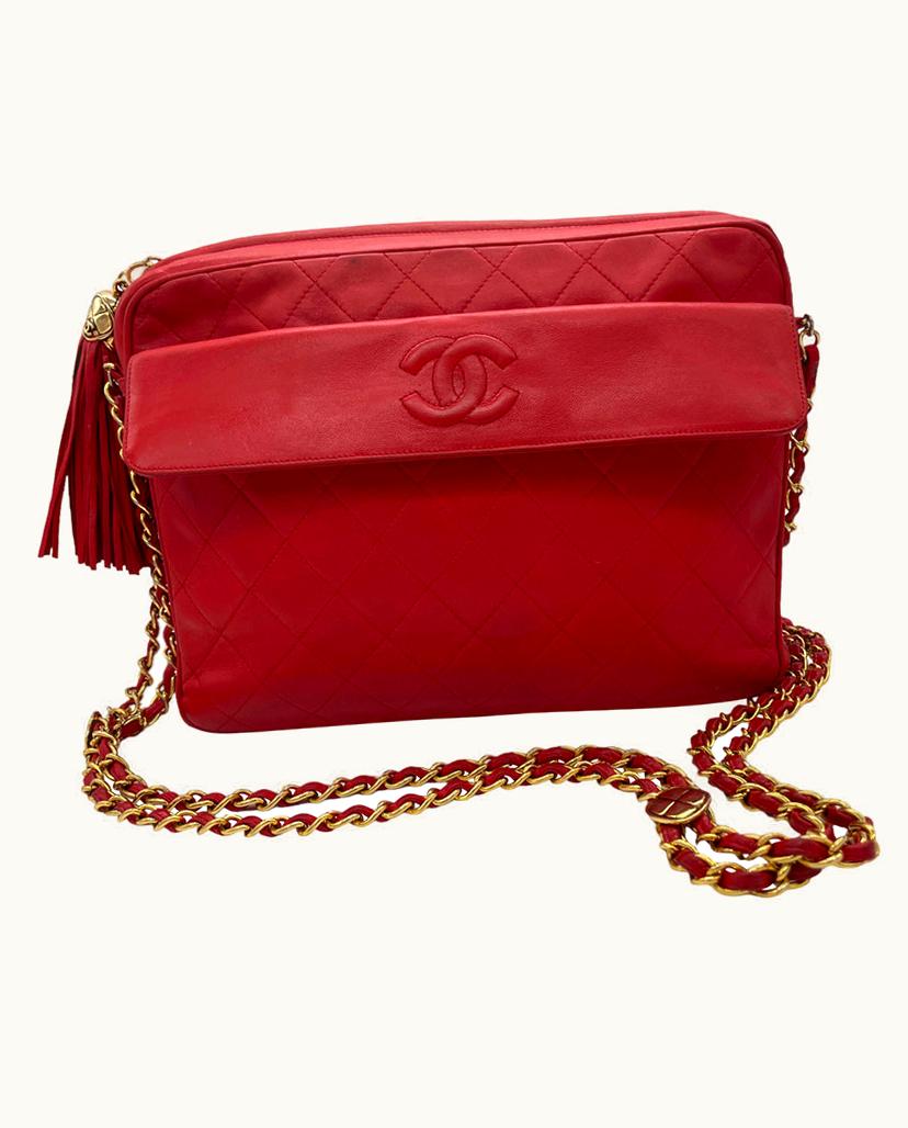 Chanel Chanel Camera Bag Vintage Leather Red
