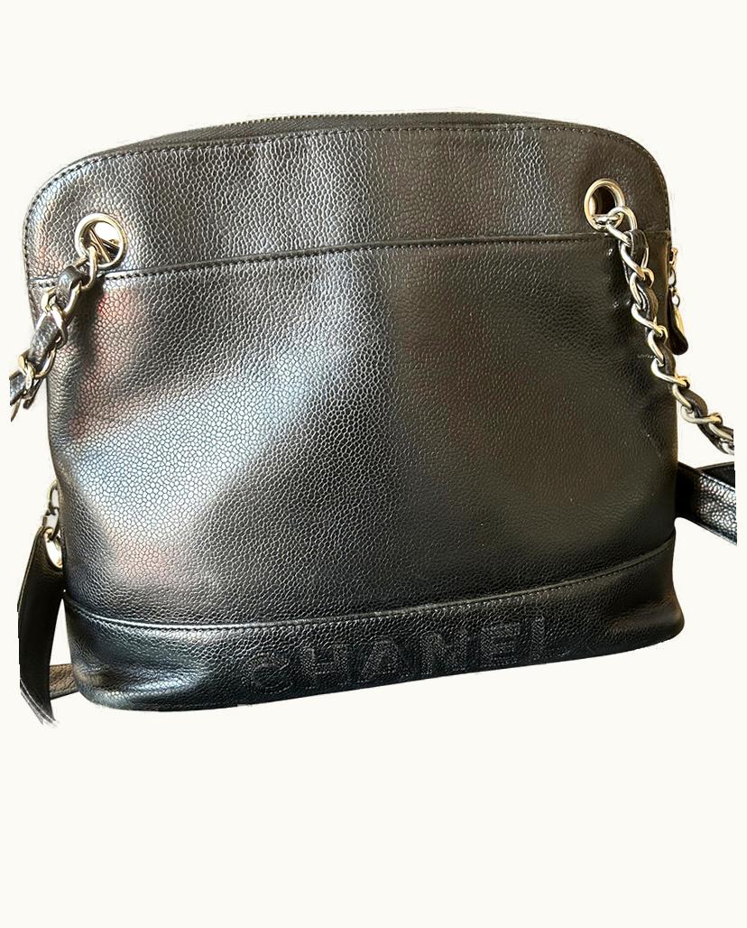 Chanel Chanel Classic Flap Handbag Leather In Black