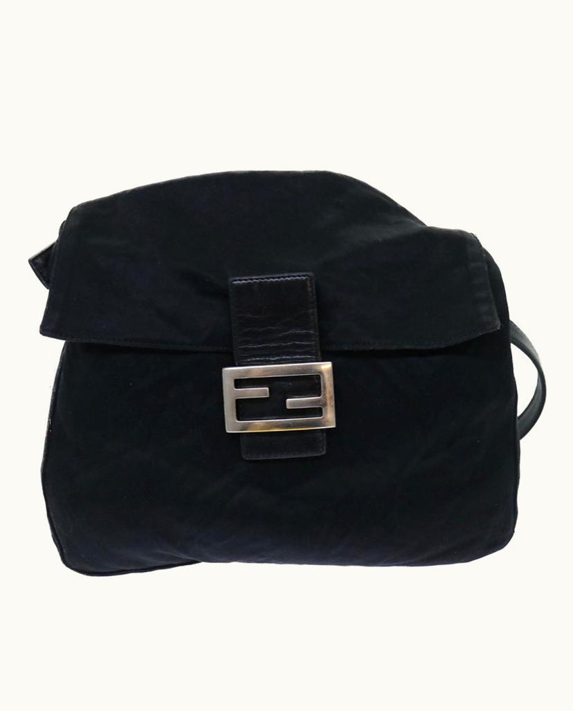 Fendi Fendi Canvas Black Shoulder Bag
