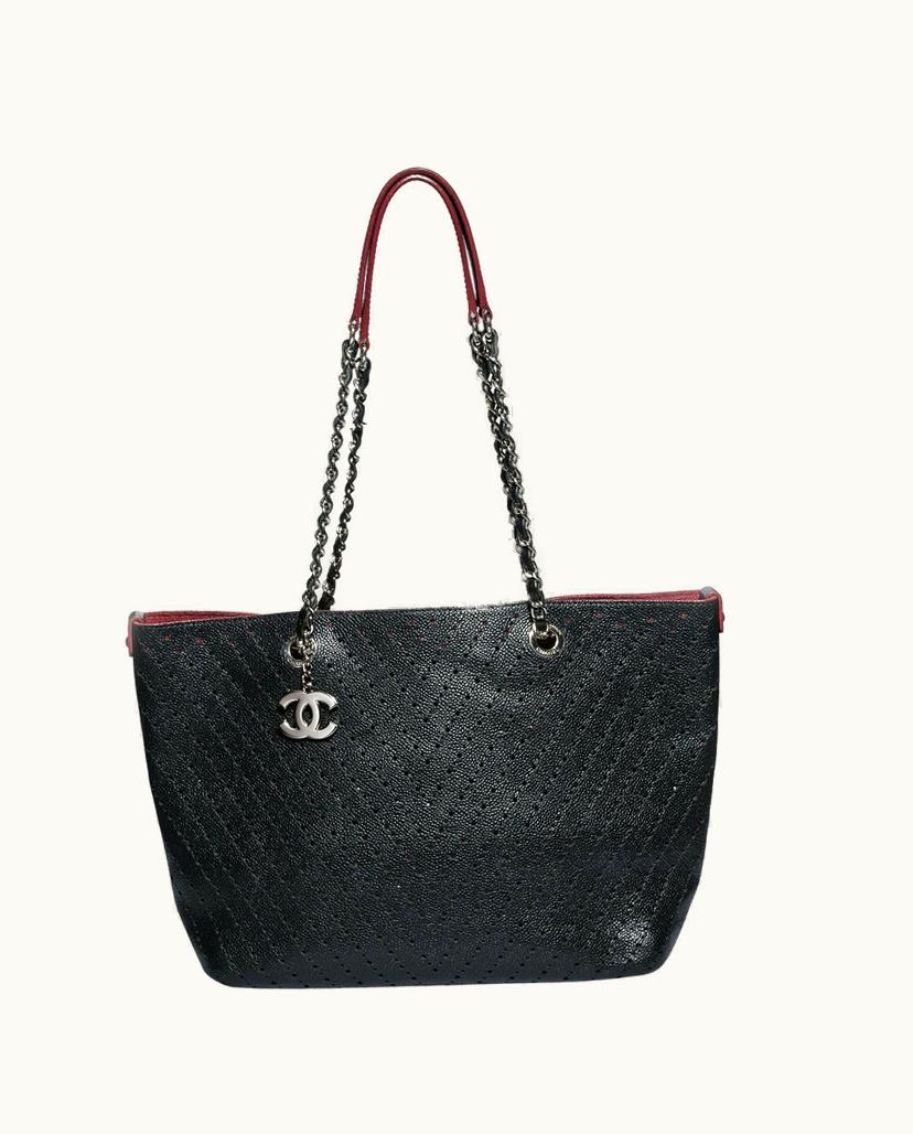 Chanel Chanel 2016-2017 Women's Shopper Leather Bag in Black