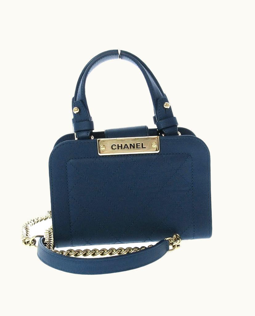 Chanel Chanel Click Label Mini Shoulder Bag in Blue Leather