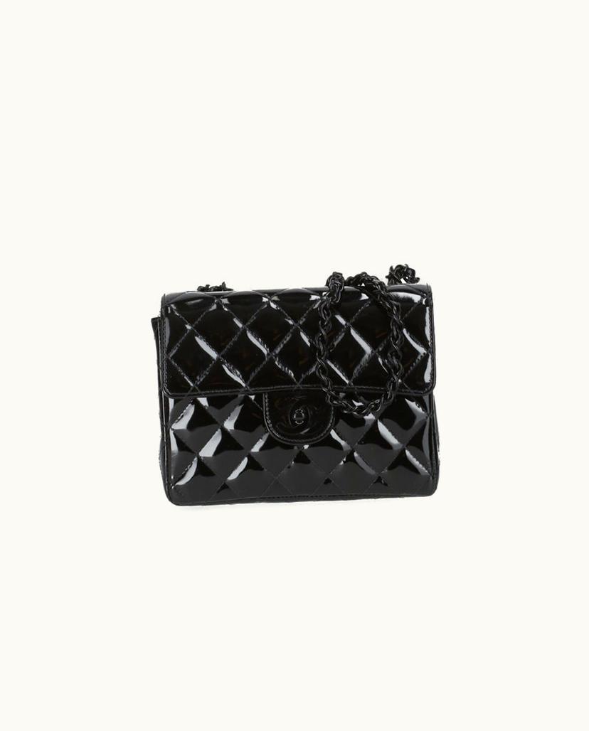 Chanel Chanel Women's Classic Flap Bag Patent Leather In Black