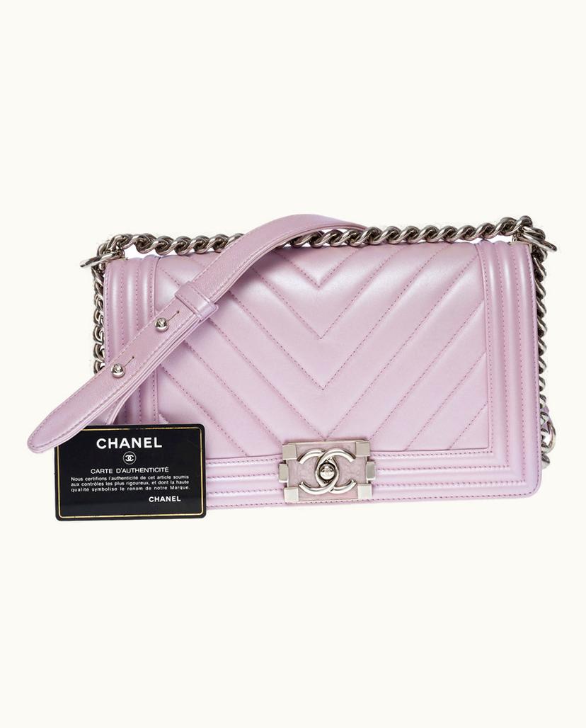 Chanel Chanel Women's Boy Medium Leather In Violet