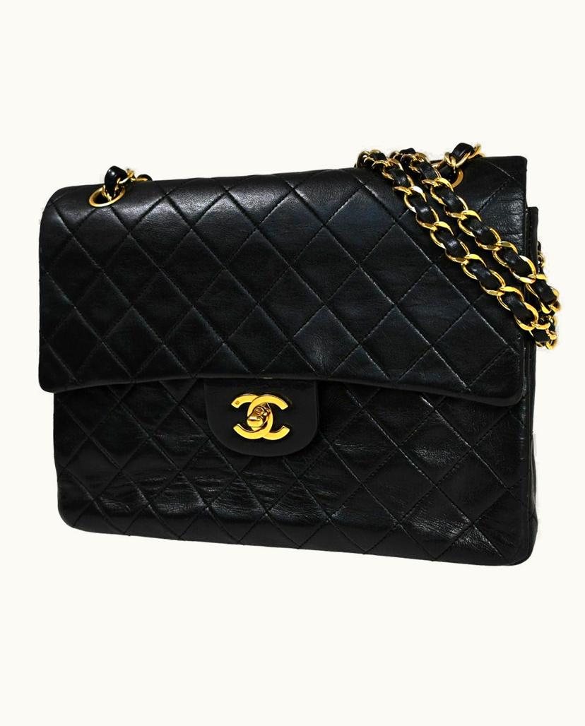 Chanel CHANEL Matelasse 25 Shoulder Bag Leather Black