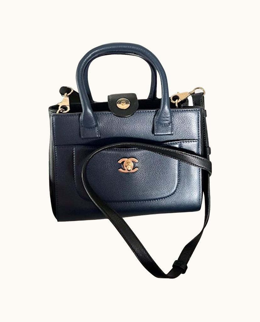 Chanel Chanel Classic Flap Bag Calfskin Navy Blue