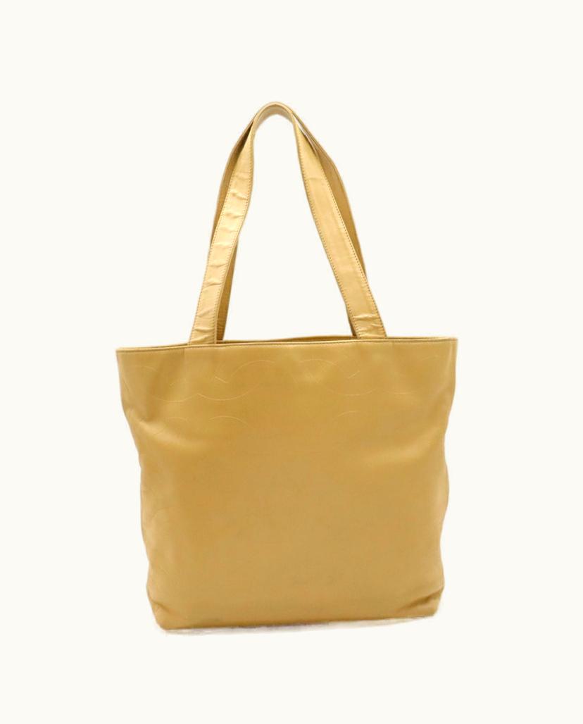 Chanel Chanel Classic Tote Bag Leather Beige