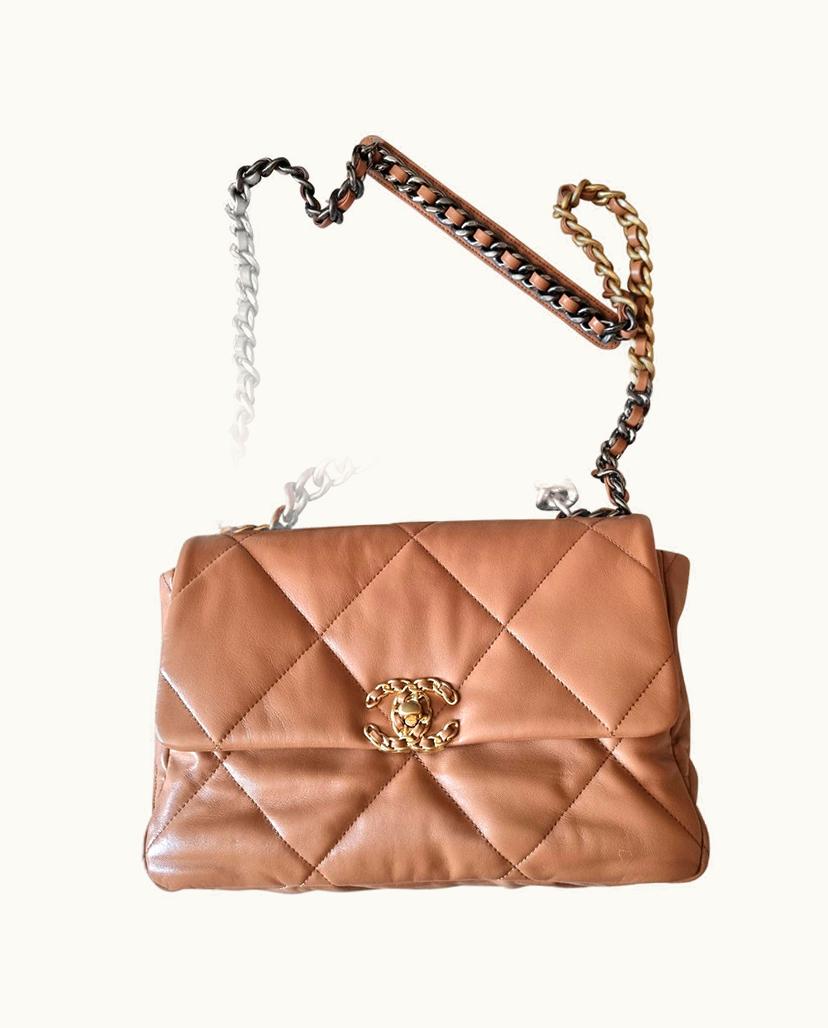 Chanel Chanel Women's 19 Bag Leather In Beige