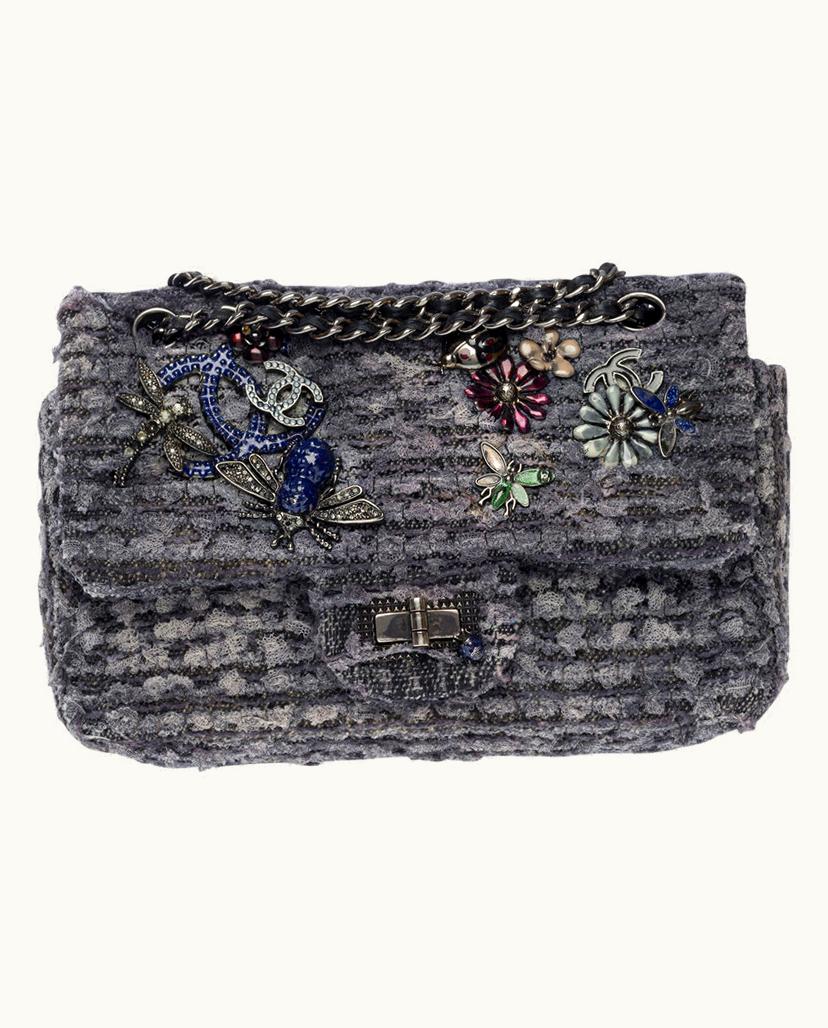 Chanel Chanel Women's 2.55 Mini Cotton In Grey