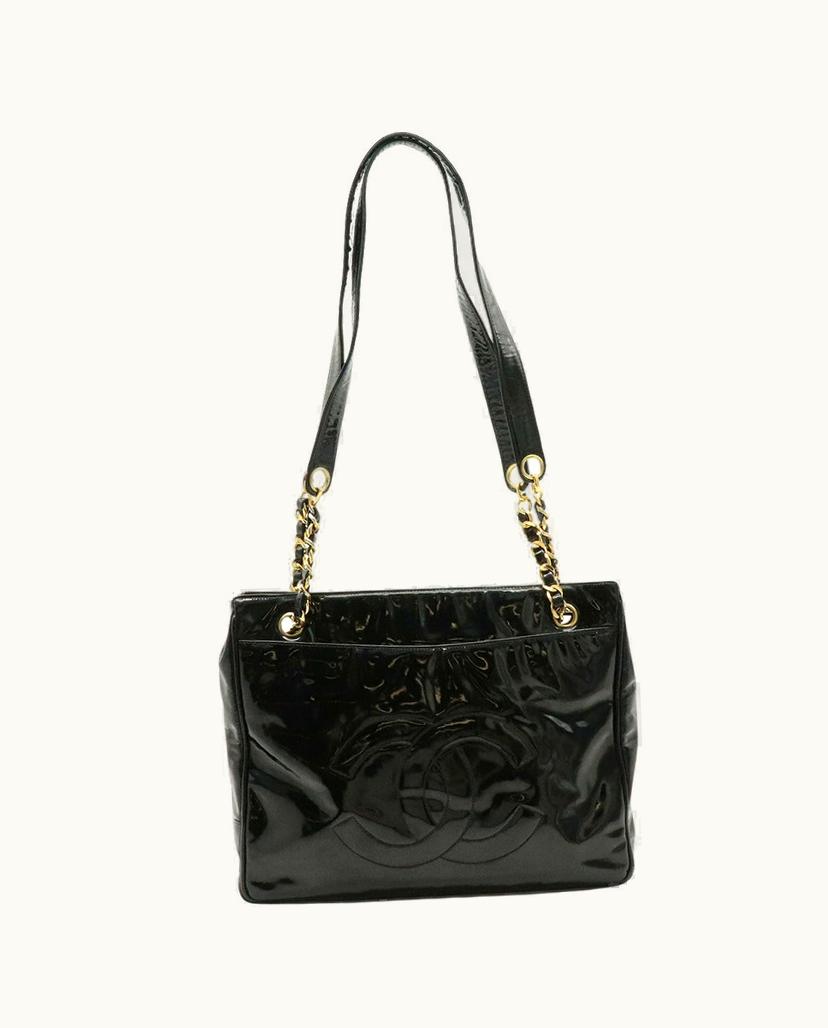 Chanel Chanel PST Women's Shopping Tote Petit Leather in Black