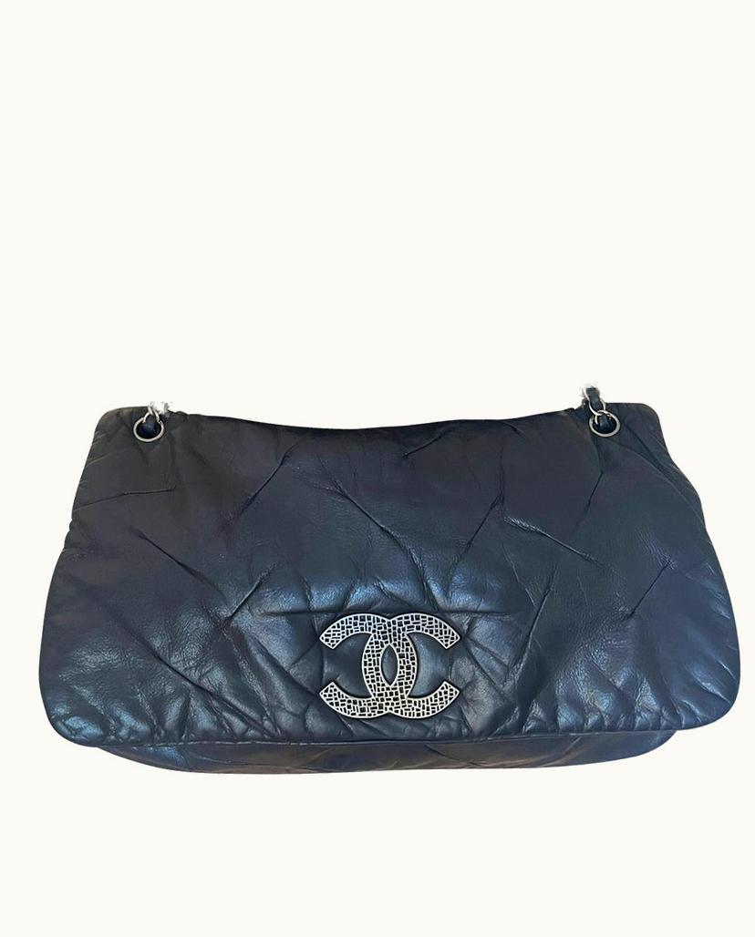 Chanel Chanel XXL Jumbo Flap Bag Leather Dark Gray