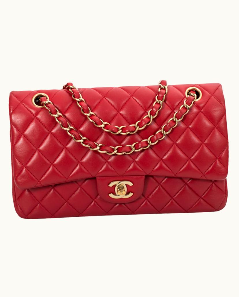 Chanel Chanel Timeless Women's Flap Bag Leather In Red