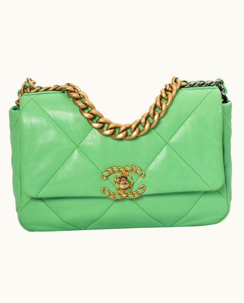 Chanel Chanel Women's 19 Bag Leather In Green