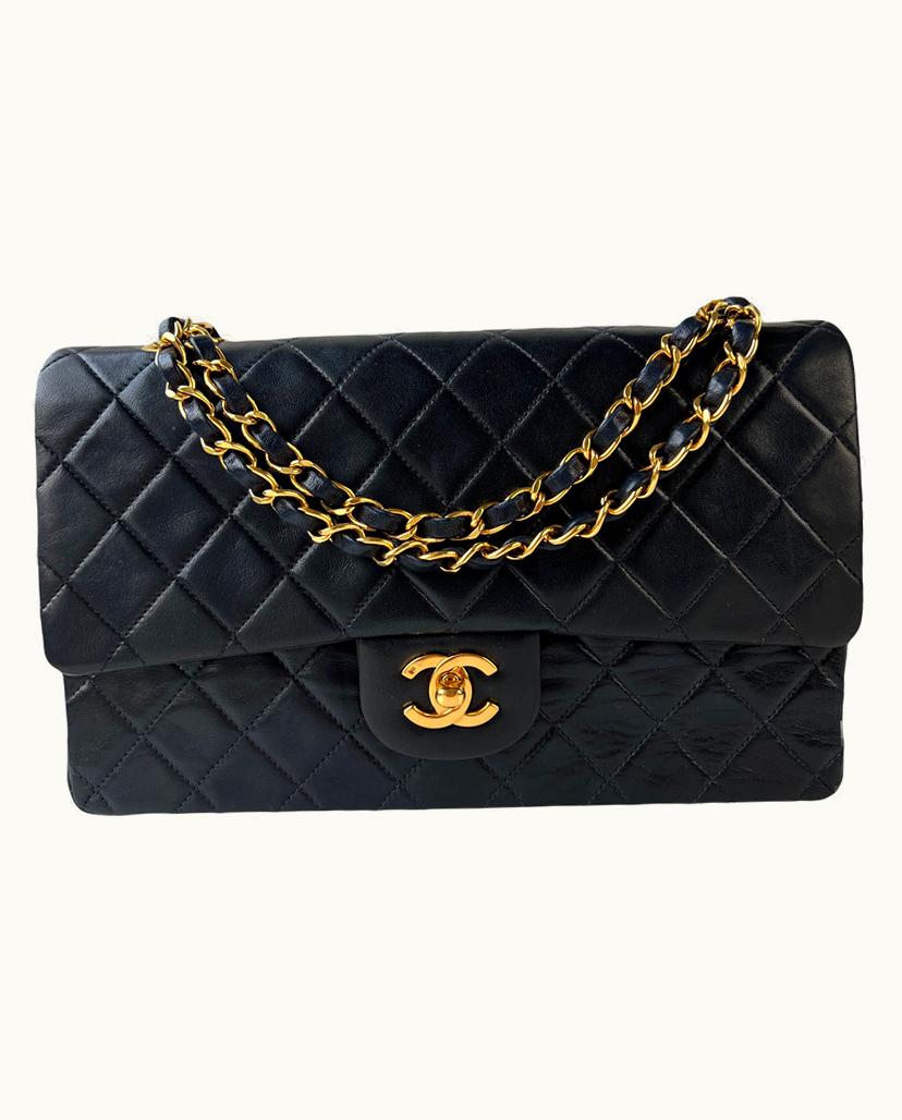 Chanel Chanel Vintage Classic Flap Handbag Leather In Black