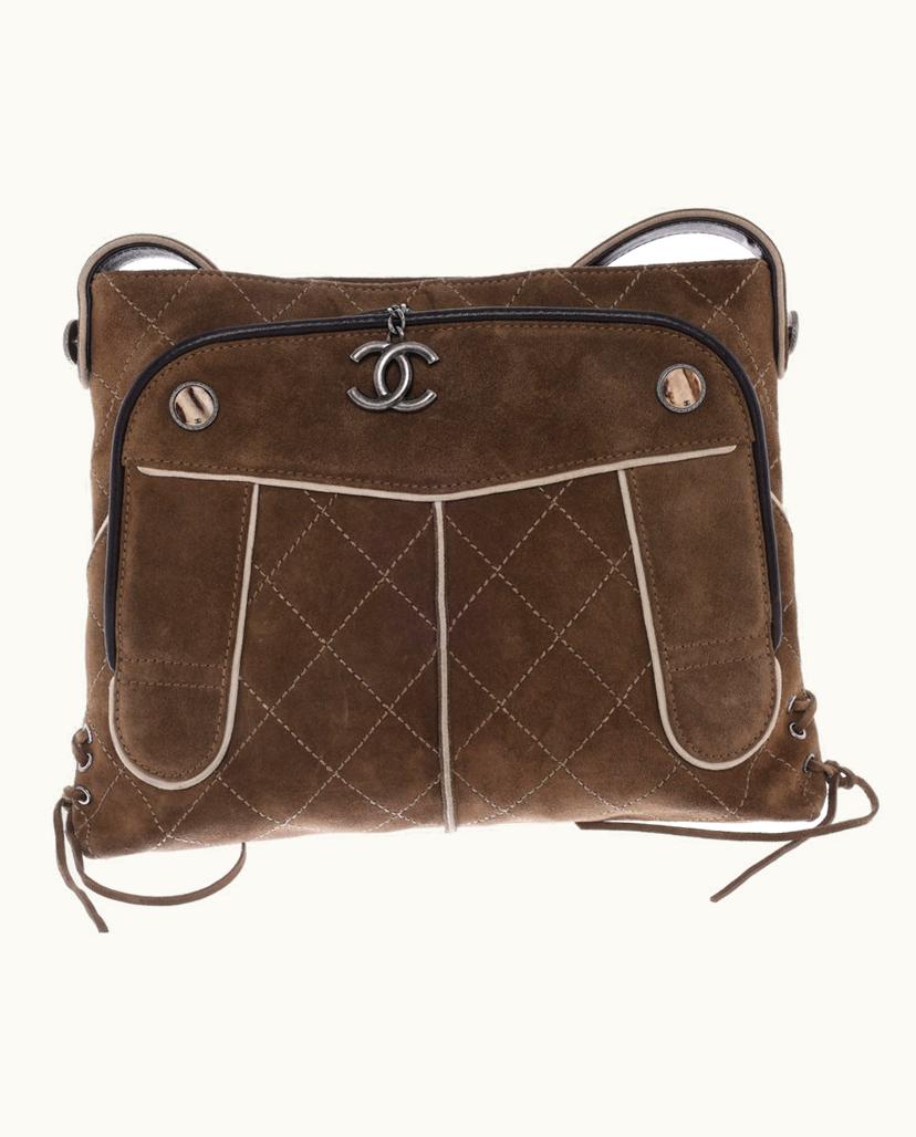 Chanel Chanel Women's Shoulder Bag Leather In Khaki