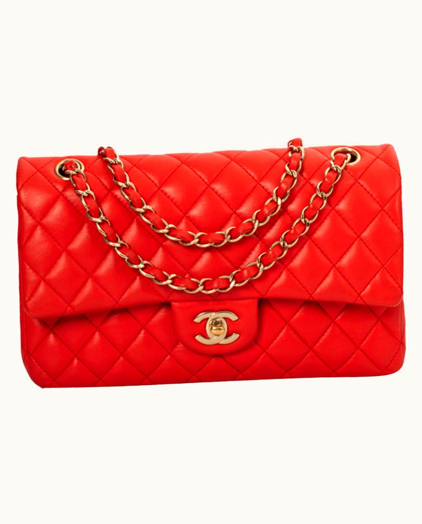 Chanel Chanel Timeless Flap Bag Leather In Red