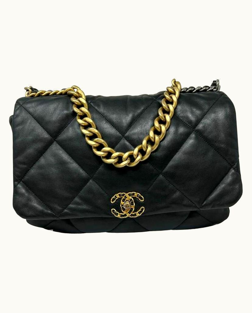 Chanel Chanel 19 Maxi Leather Bag Black